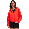 Icon Fleece Halfzip Felpa con cappuccio Donna-rosso, rosso