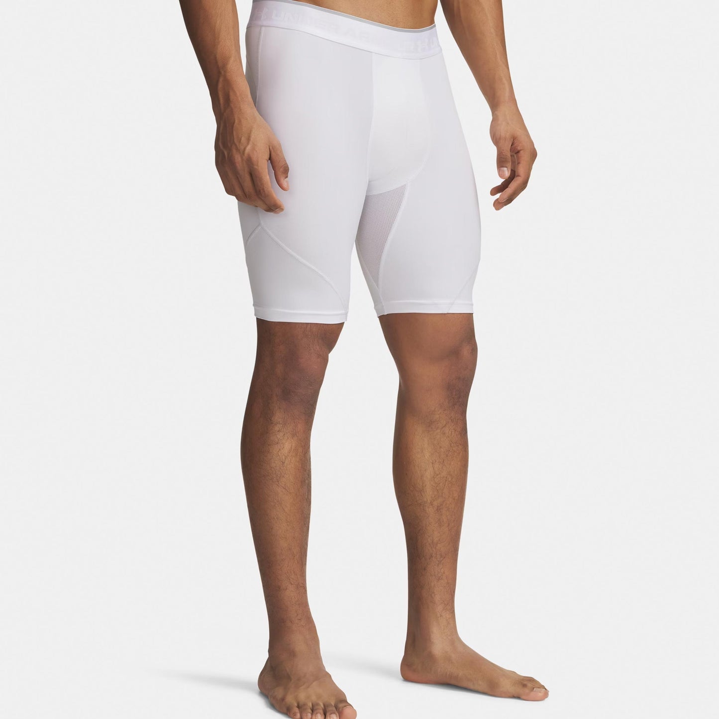 Under Armour Elite Long Pantaloncini Uomini-bianco