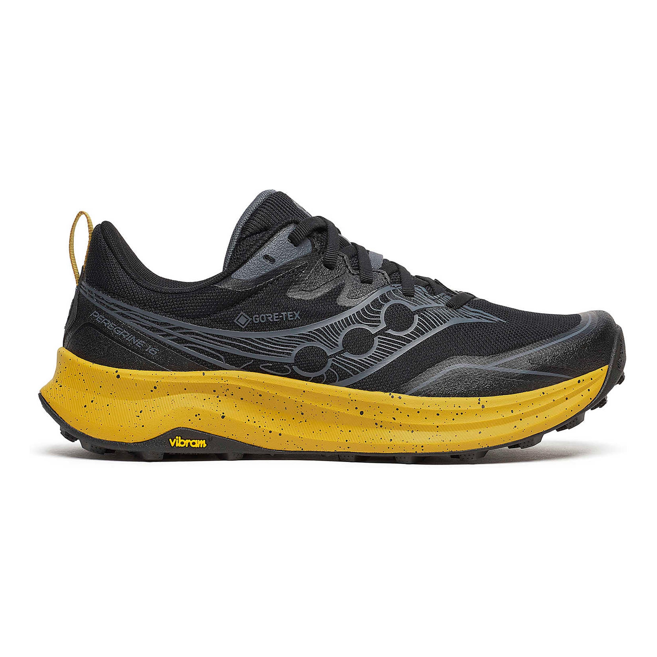 Saucony Peregrine 16 GTX Scarpa da trail Uomini - nero, giallo