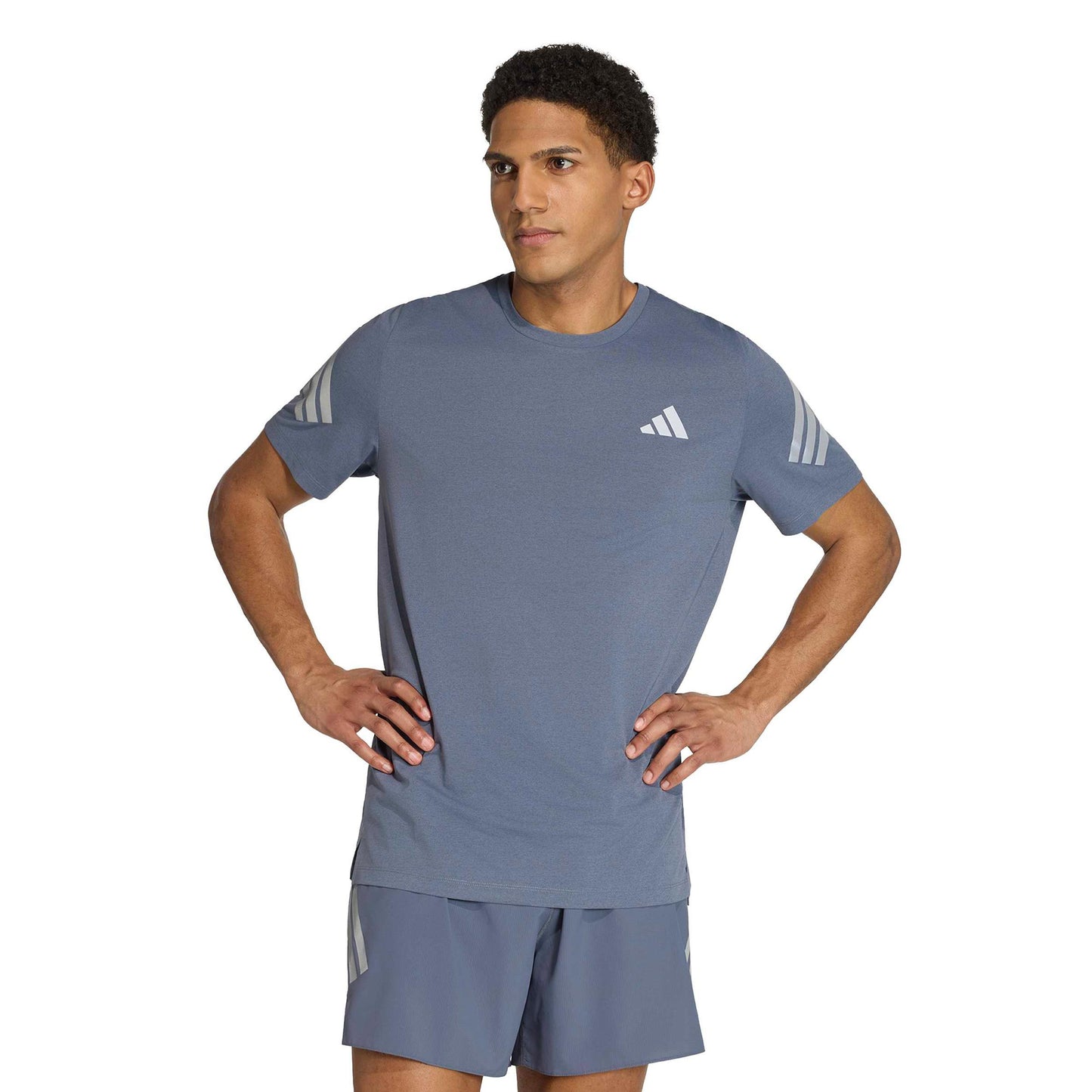 adidas adi365 Camicia da corsa Uomini - grigio-blu, grigio