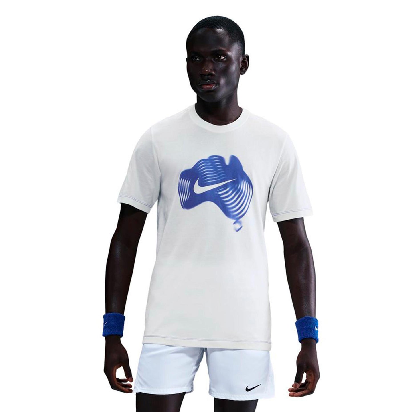Nike Court Dri-Fit Maglietta Uomini-crema, blu