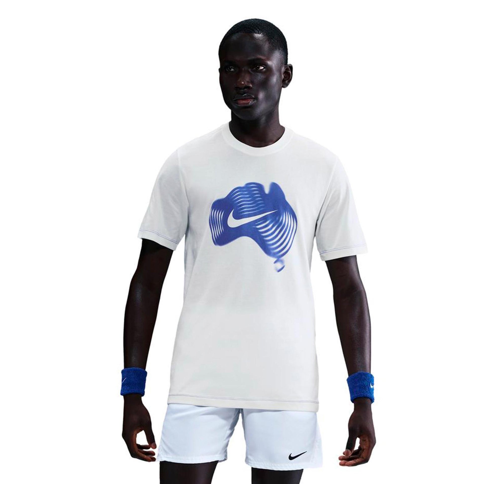 Nike Court Dri-Fit Maglietta Uomini-crema, blu