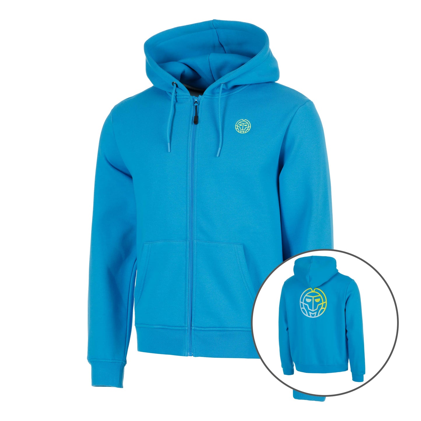 BIDI BADU Out of Control Backprint Zip Felpa Uomini-blu