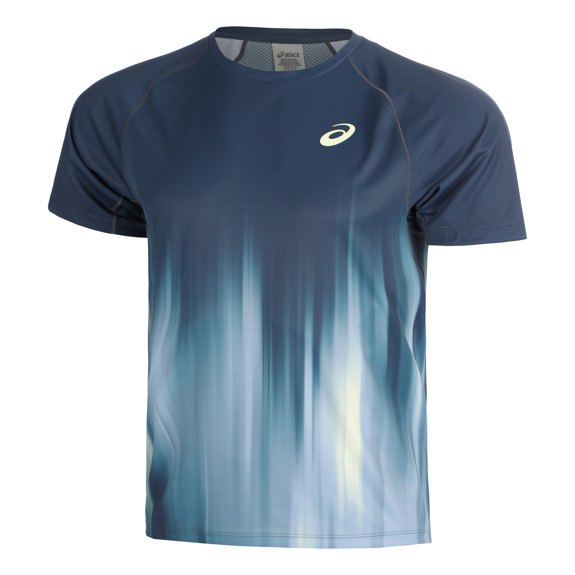 ASICS AOP Maglietta Uomini - blu scuro, lime