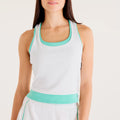 Tournament Novelty Canottiera Donna-bianco, verde