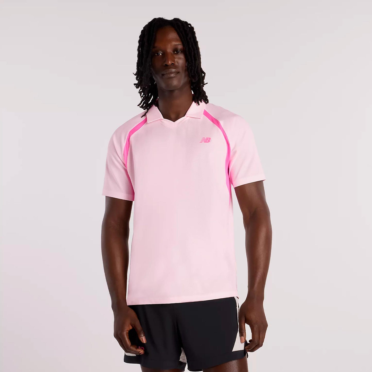 New Balance Tournament Maglietta Uomini-rosa, bianco