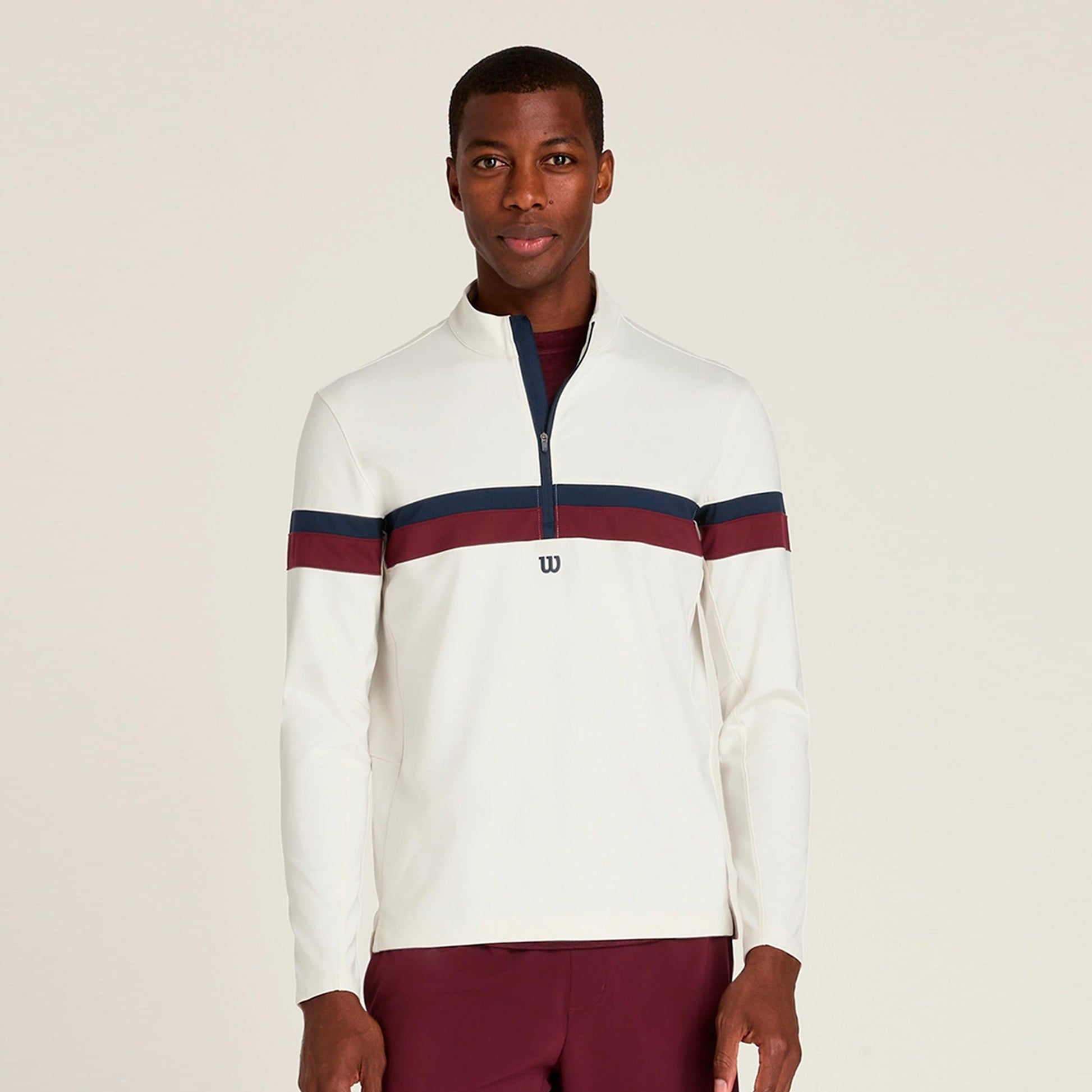 Wilson Elevate Performance Half-Zip Manica lunga Uomini-sabbia
