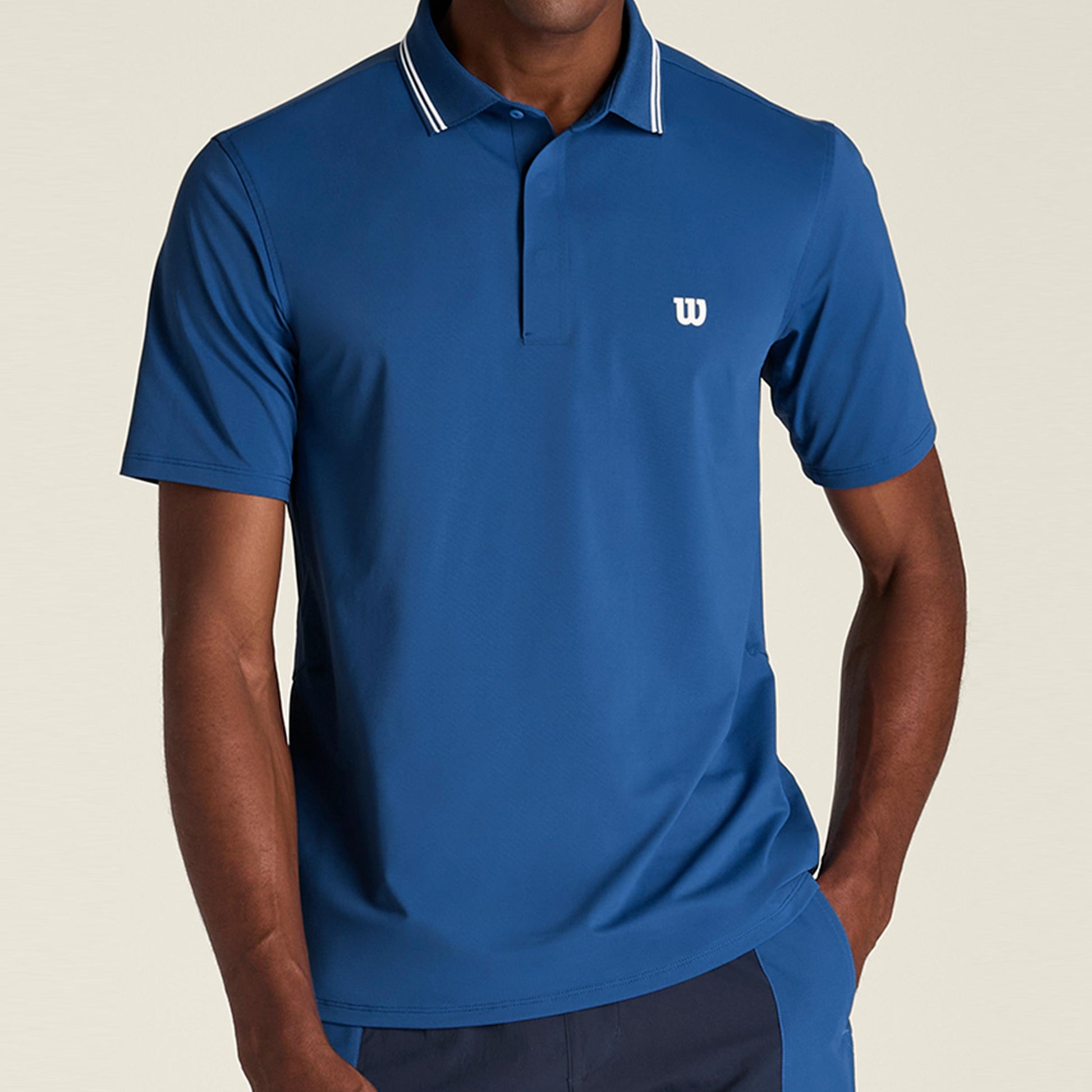 Wilson Challengers Technical Polo Uomini - blu chiaro