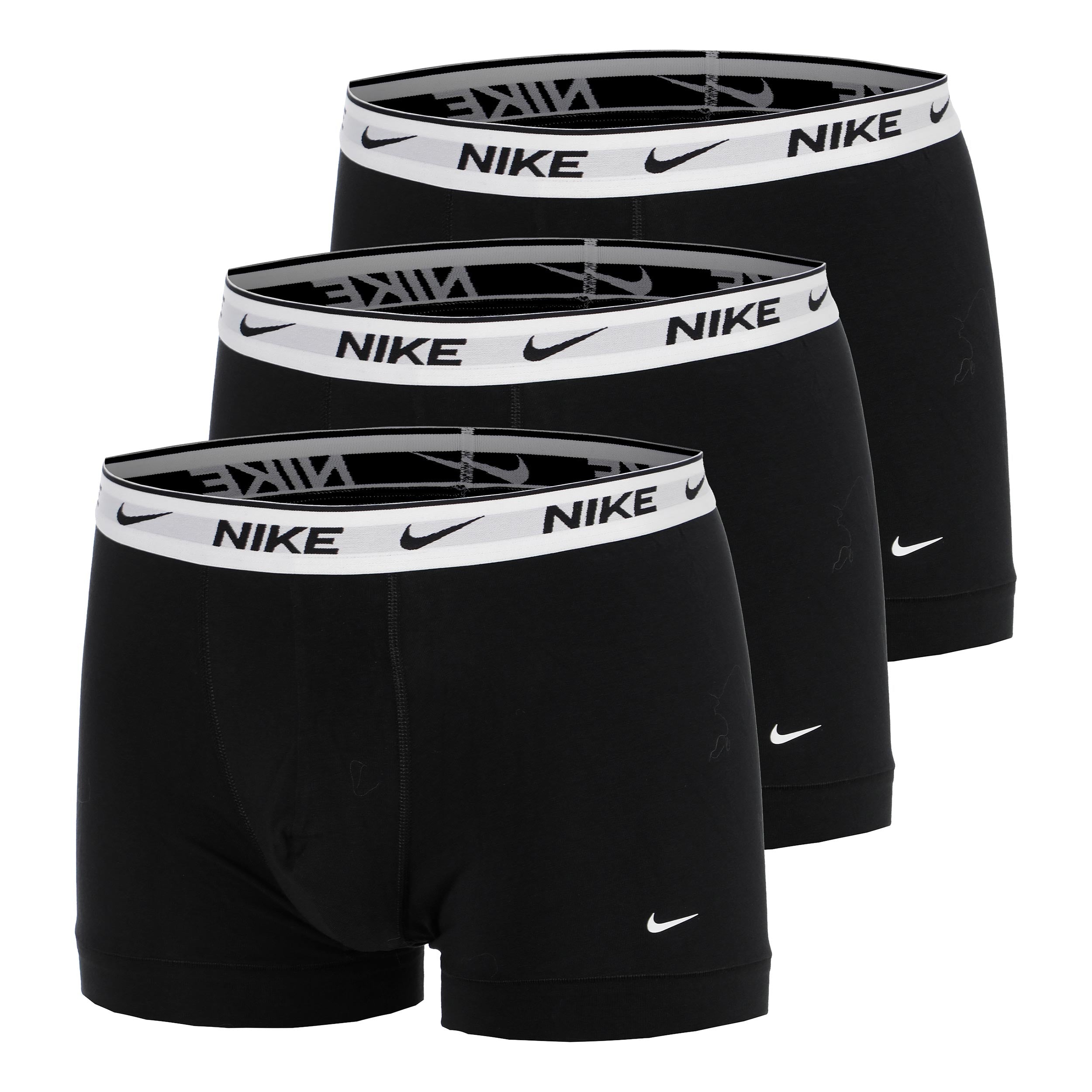 Nike Essential Cotton Stretch Trunk Boxer Confezione da 3 Uomini - nero, bianco
