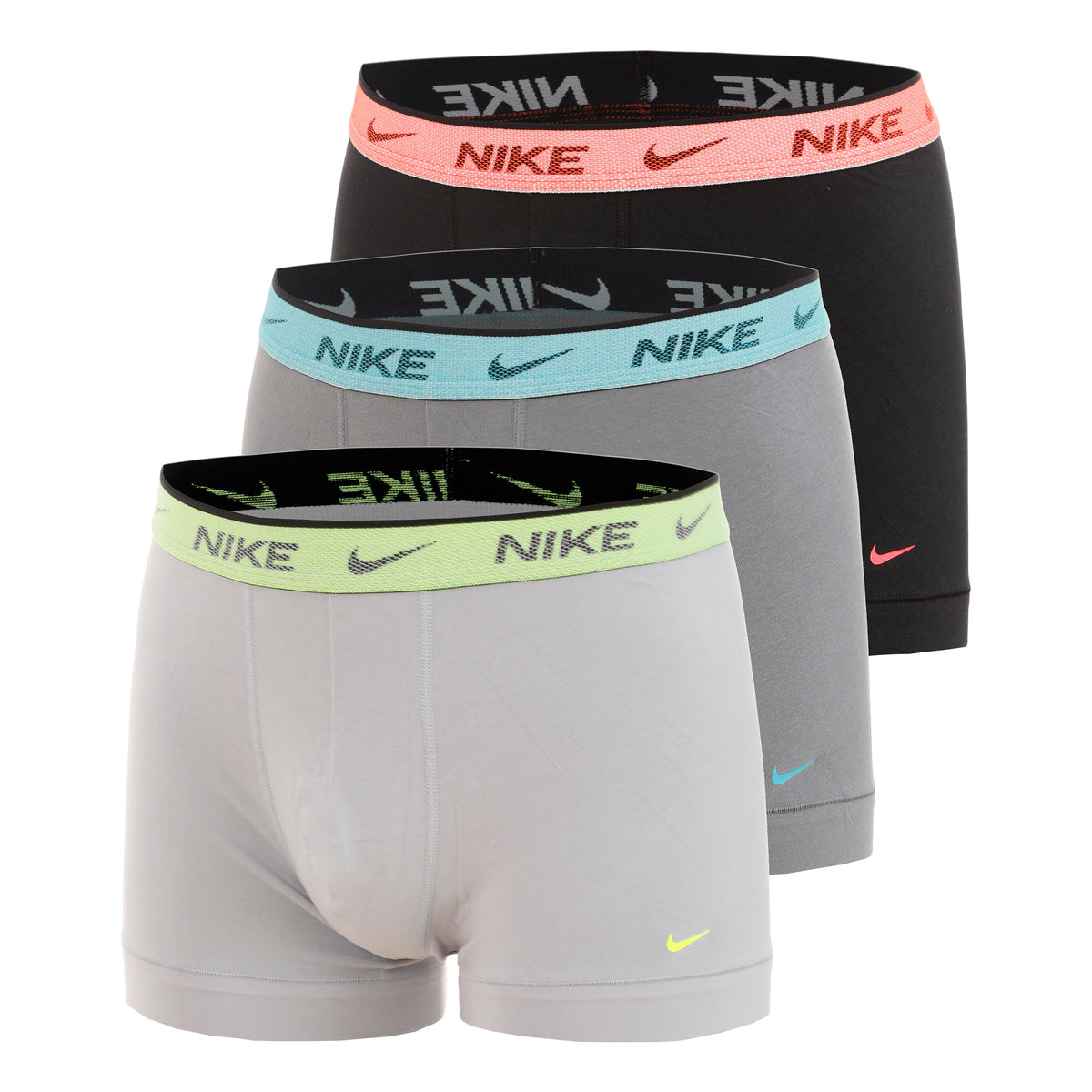 Nike Essential Cotton Stretch Trunk Boxer Confezione da 3 Uomini - argento