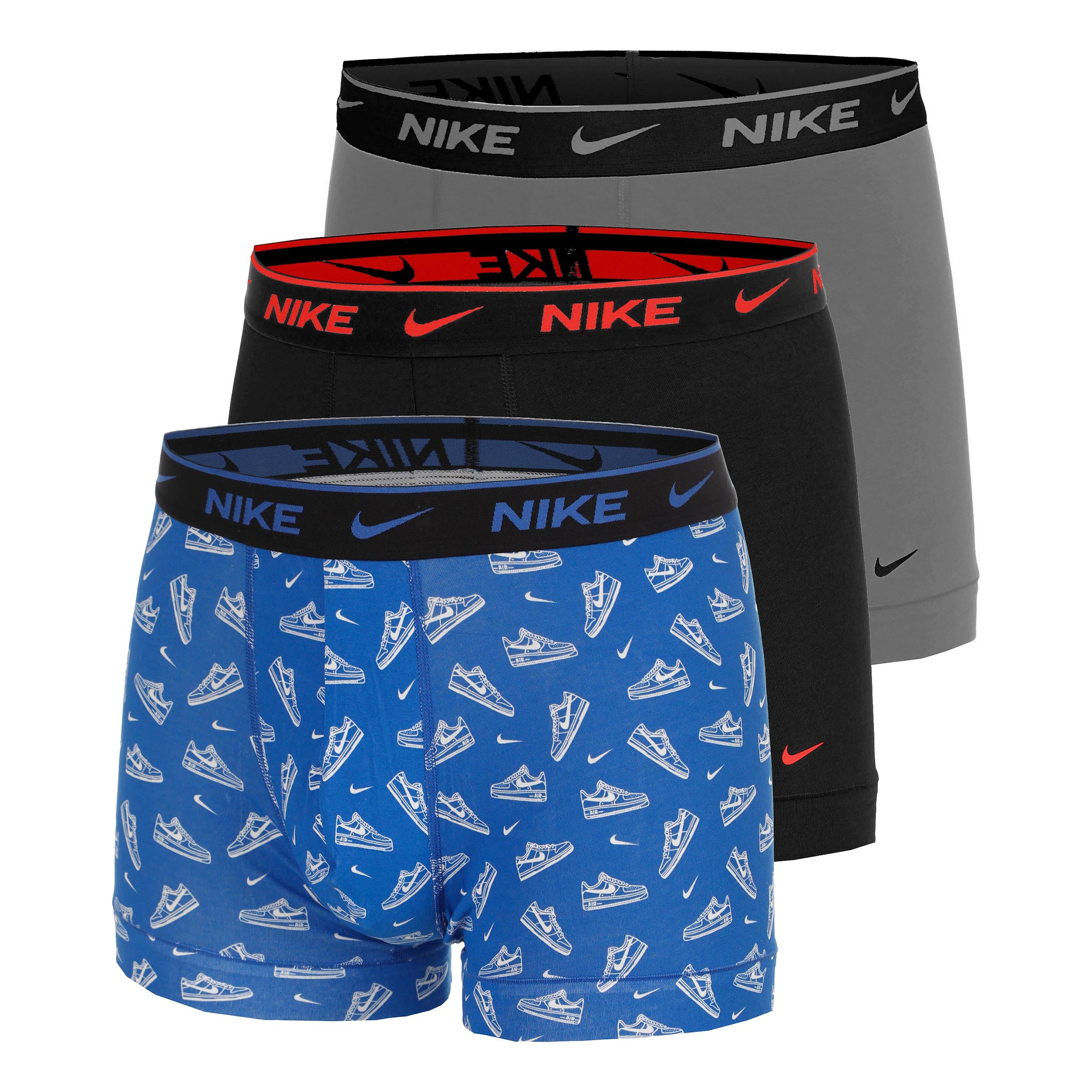 Nike Essential Cotton Stretch Trunk Boxer Confezione da 3 Uomini - blu chiaro