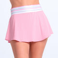 High Waist Riviera Wave Gonna Donna - rosa, bianco