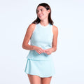 Paris Weave Canottiera Donna - blu chiaro, bianco