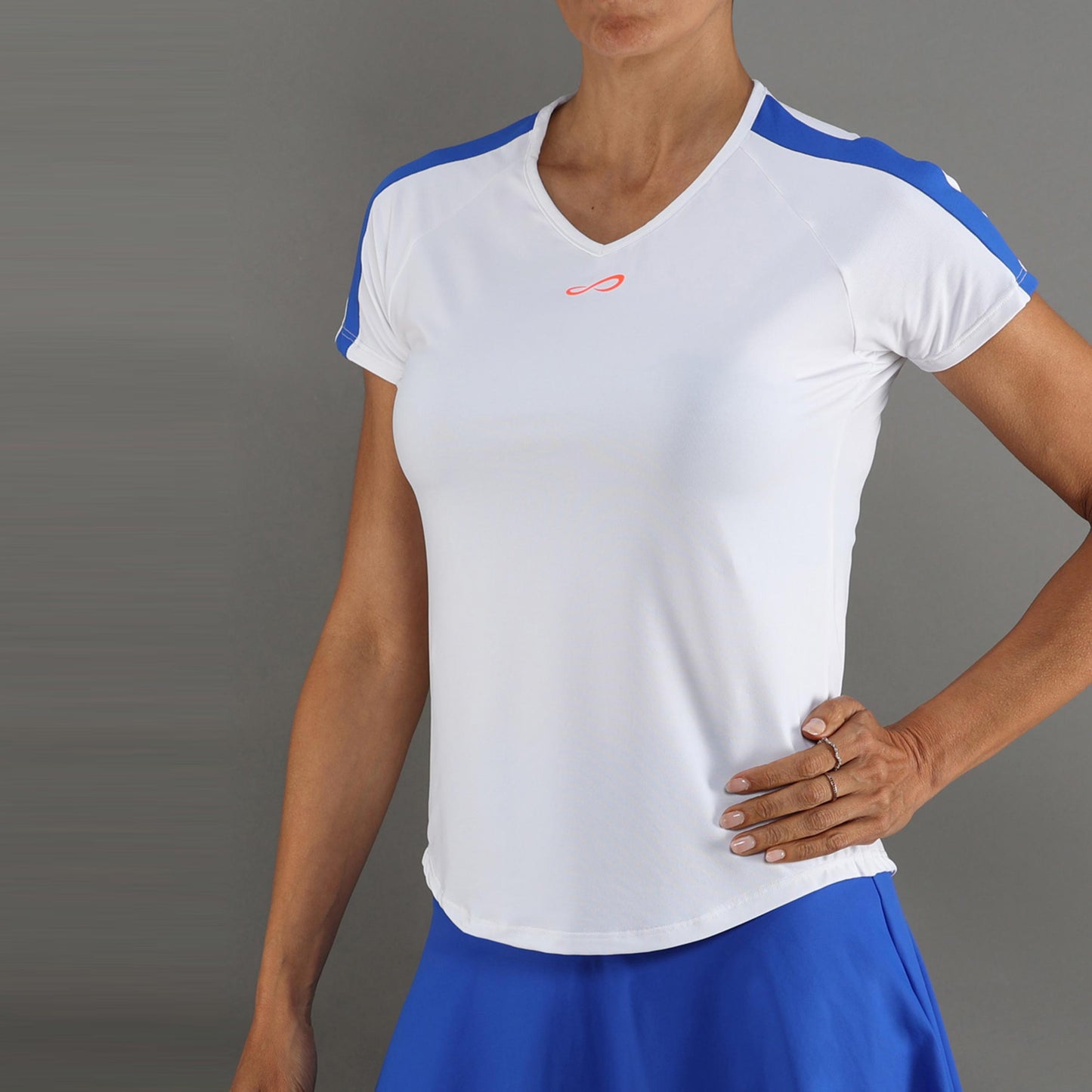 Endless Maglietta Donna-bianco, blu