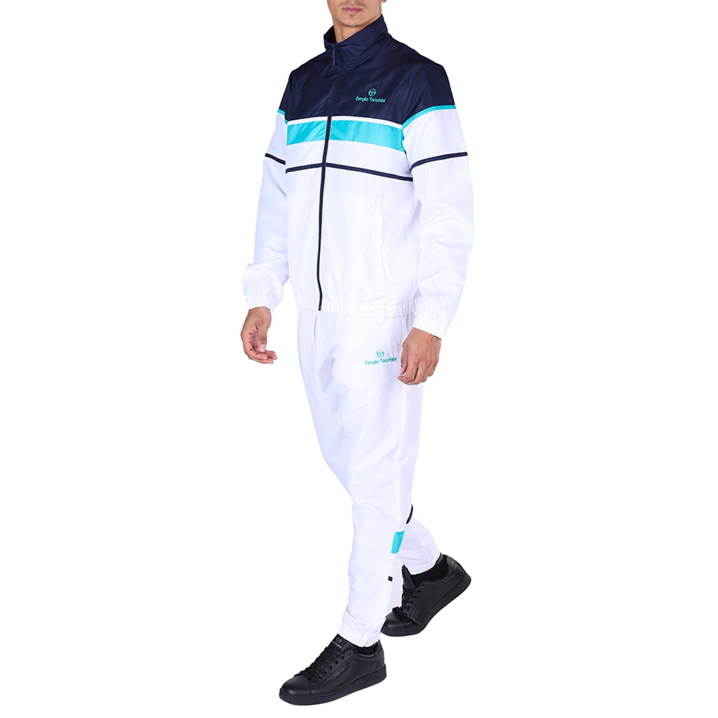 Sergio Tacchini Scorpione Tuta da allenamento Uomini - bianco, blu scuro