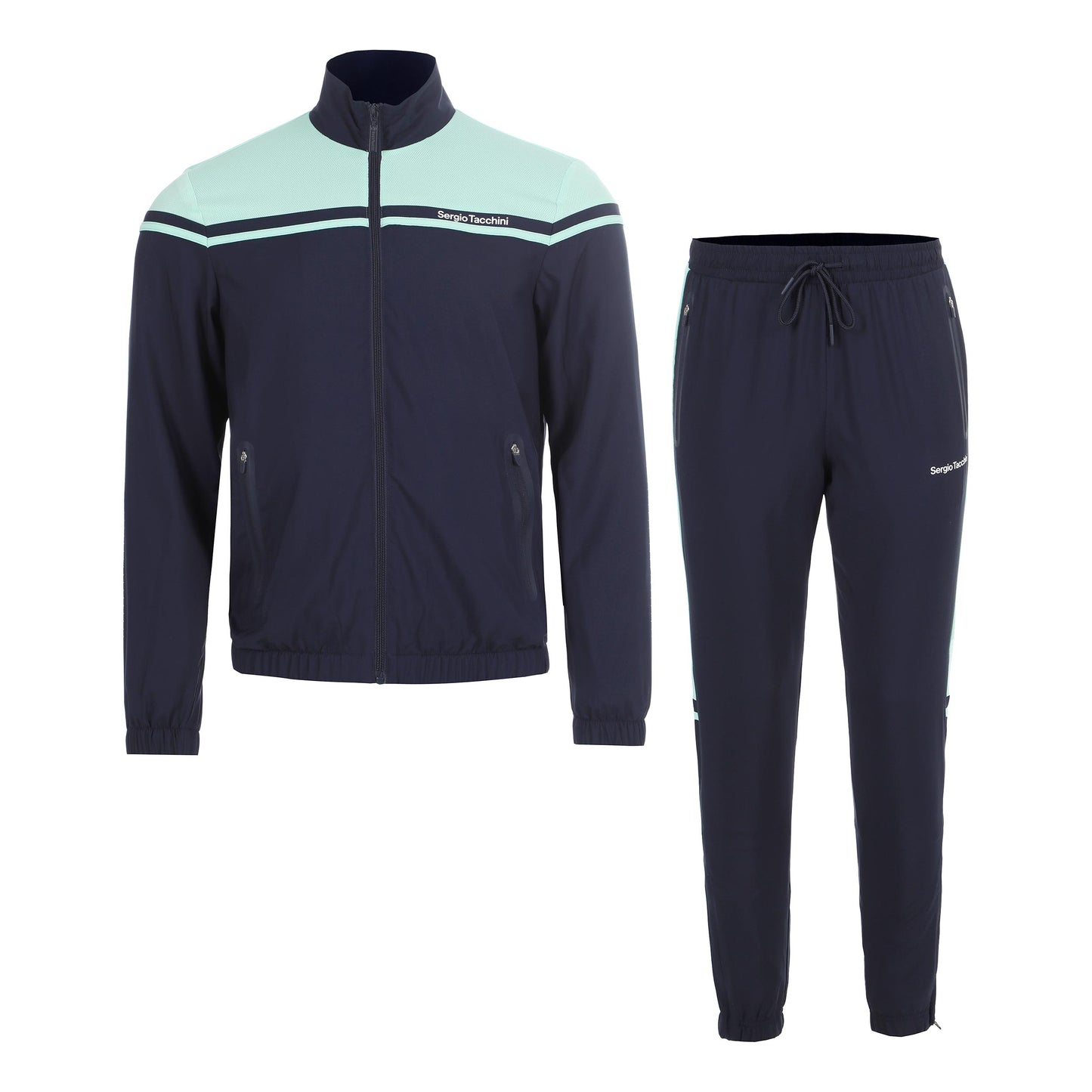 Sergio Tacchini Riflesso Tuta da allenamento Uomini - blu scuro, verde