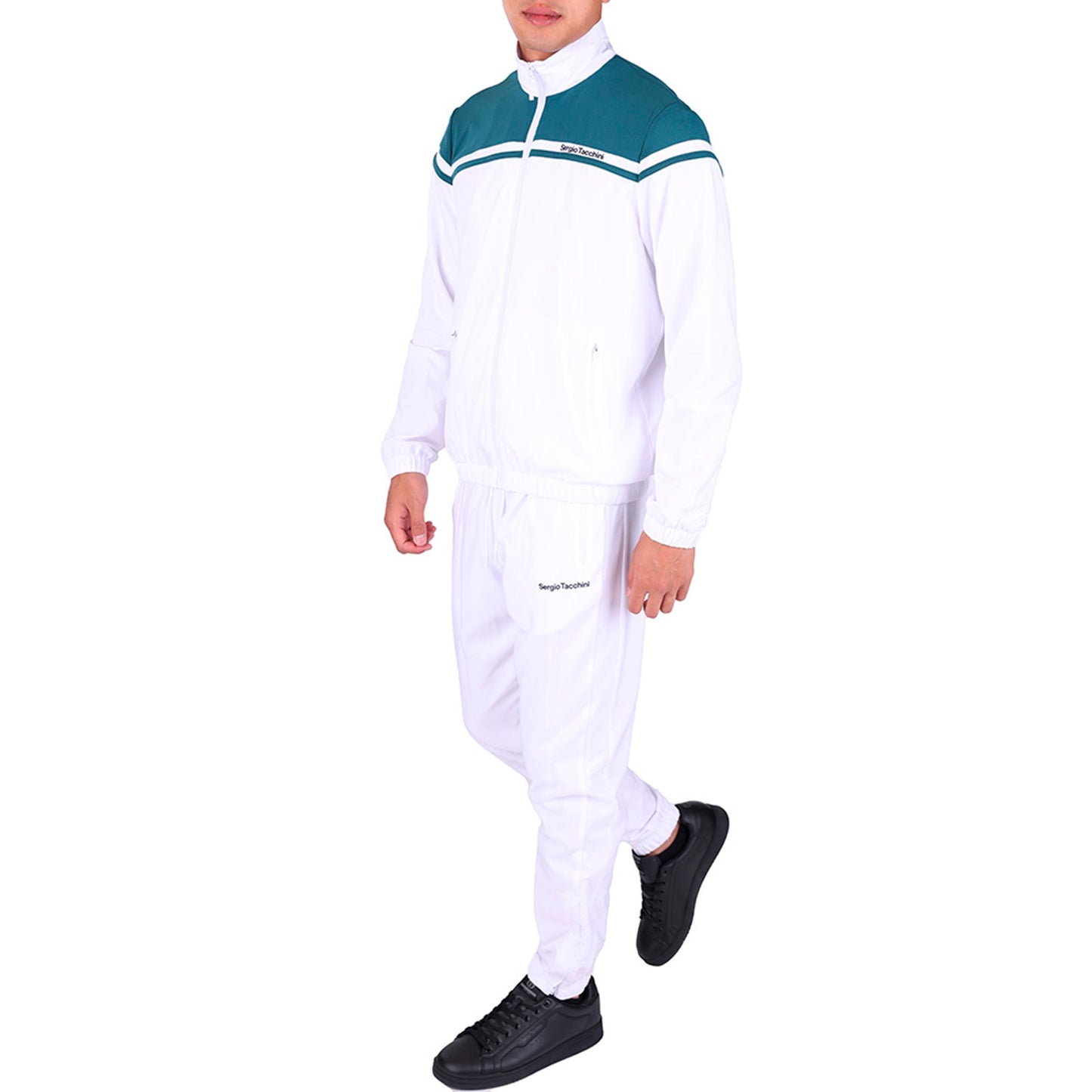 Sergio Tacchini Riflesso Tuta da allenamento Uomini - bianco, color petrolio