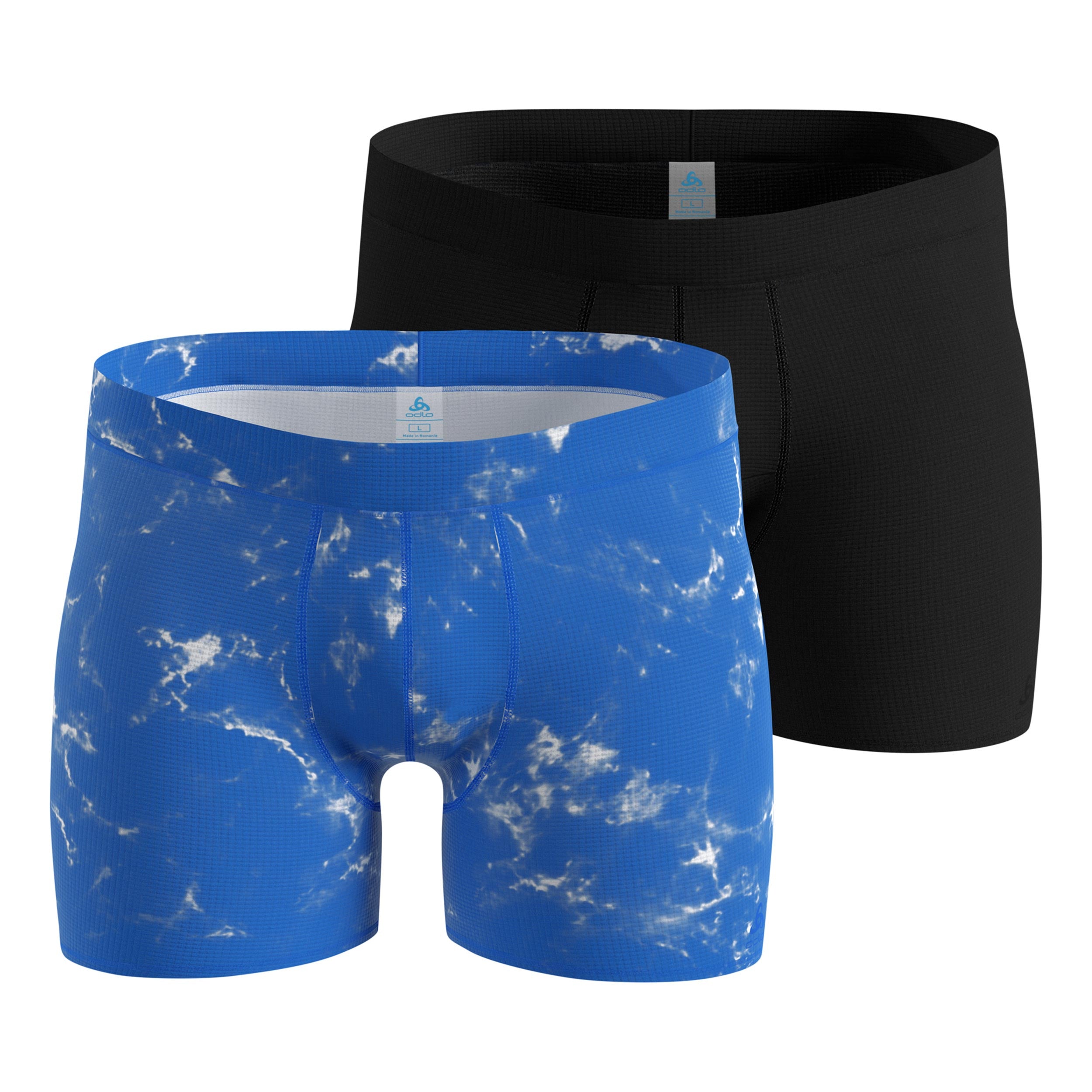 Odlo Active Light Graphic 2 pack Boxer Uomini-blu, nero