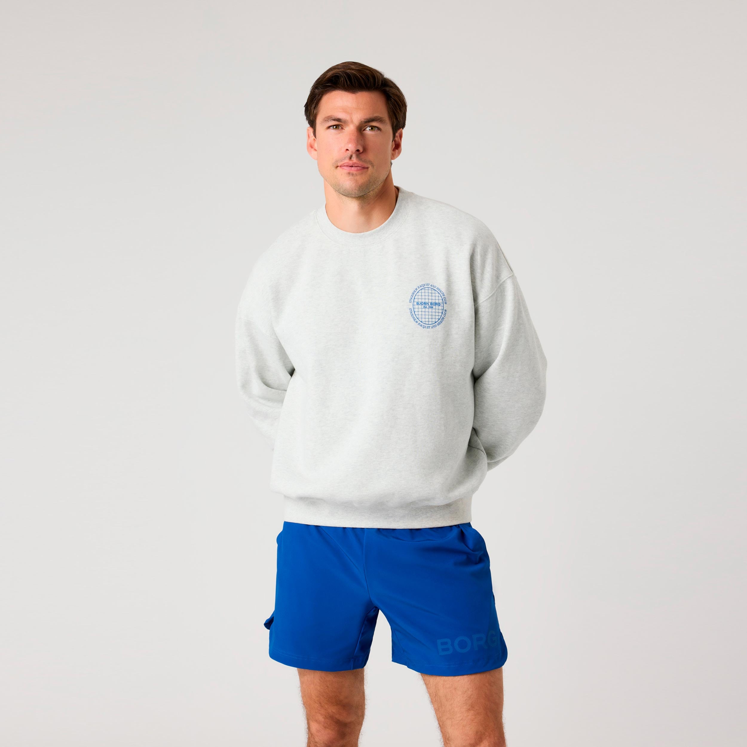 Björn Borg Ace Oversized Felpa Uomini - grigio chiaro