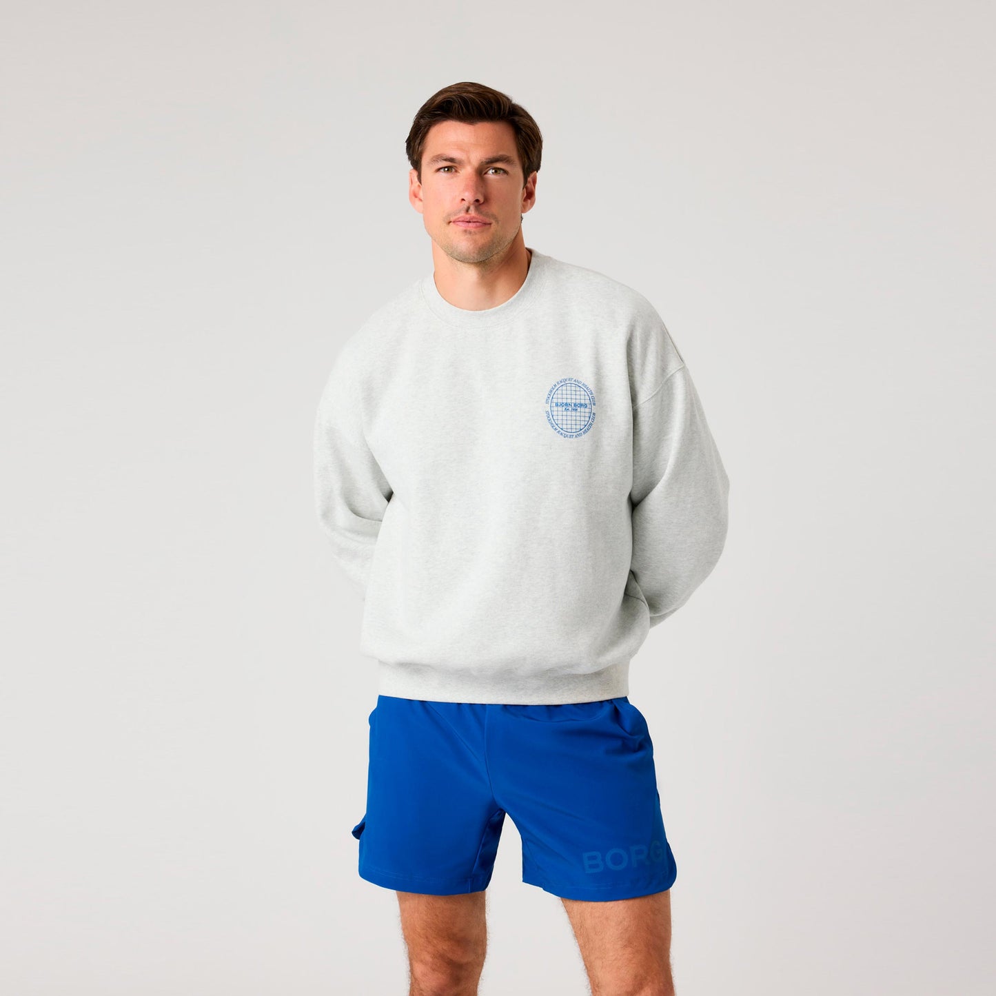 Björn Borg Ace Oversized Felpa Uomini - grigio chiaro