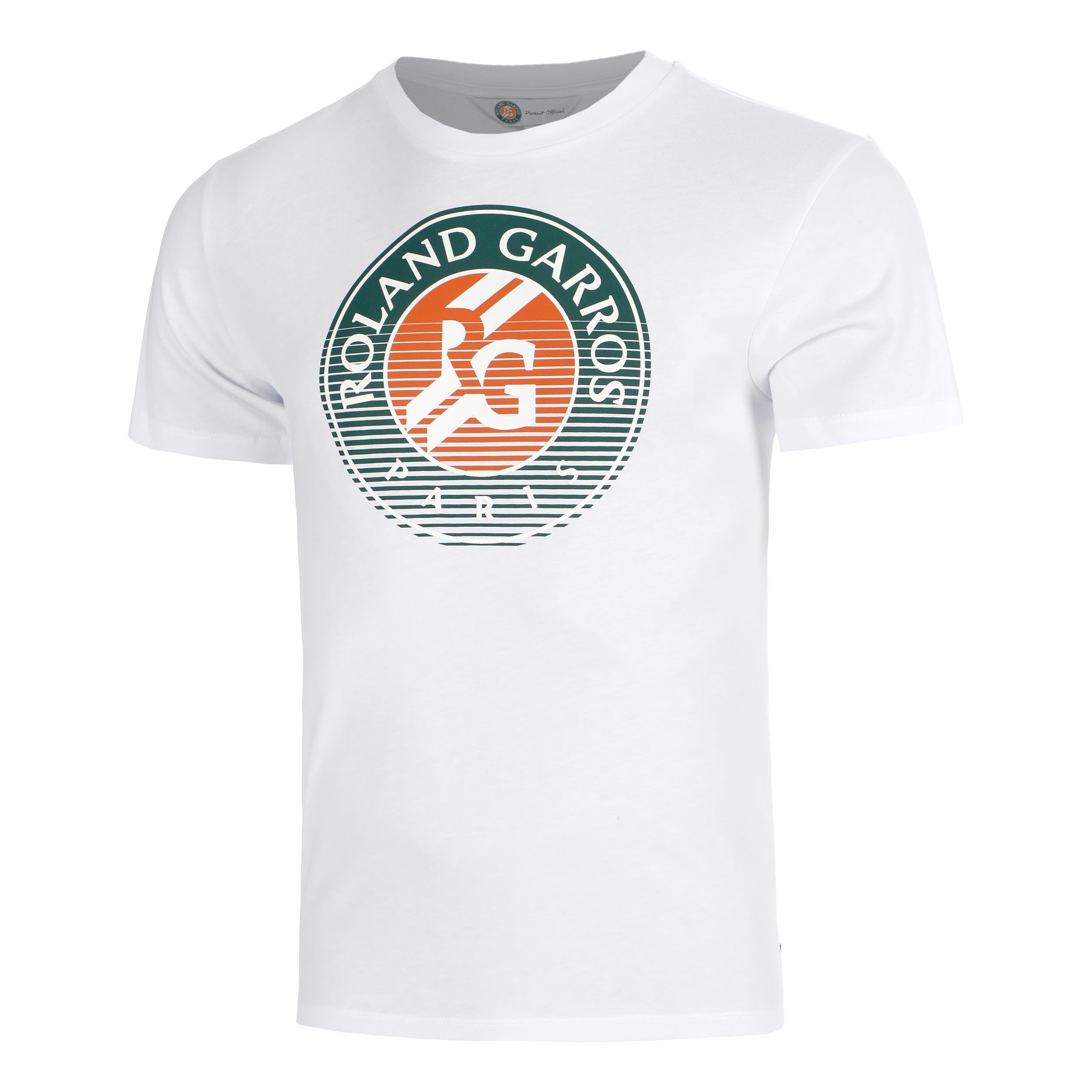 Roland Garros Big Logo Maglietta Uomini - bianco