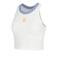 Memories Rib Crop Canottiera Donna - crema