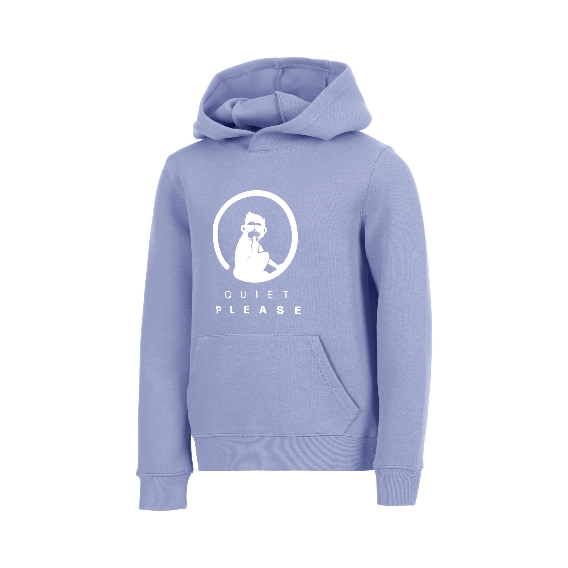 Quiet Please Glow Baseline Logo Felpa con cappuccio Ragazzi - blu