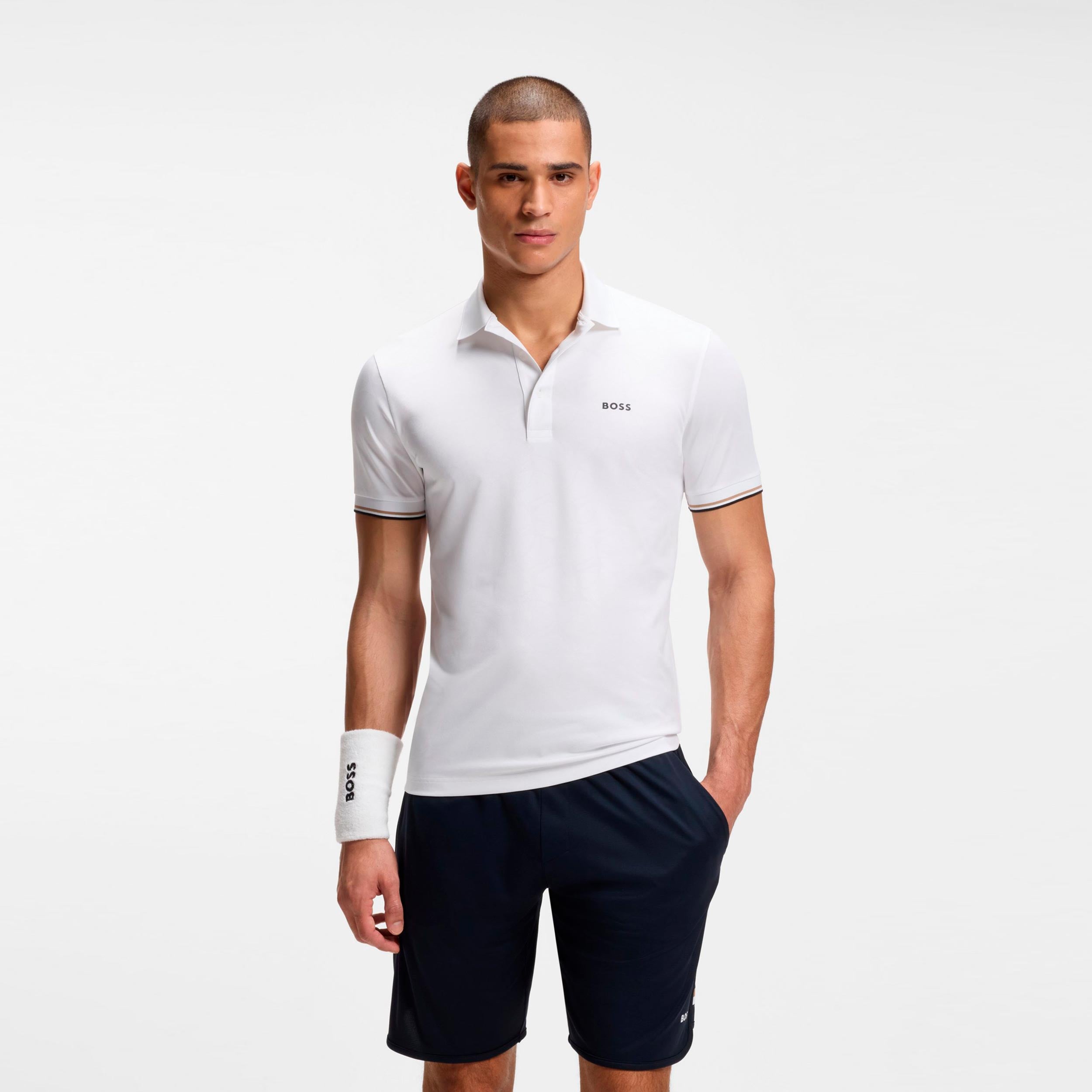 BOSS Game 1 Polo Uomini - bianco