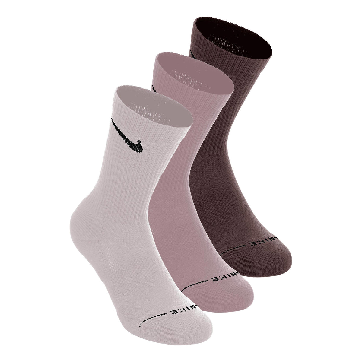 Nike Crew Calzini da tennis Confezione da 3 Unisex - crema, rosa antico