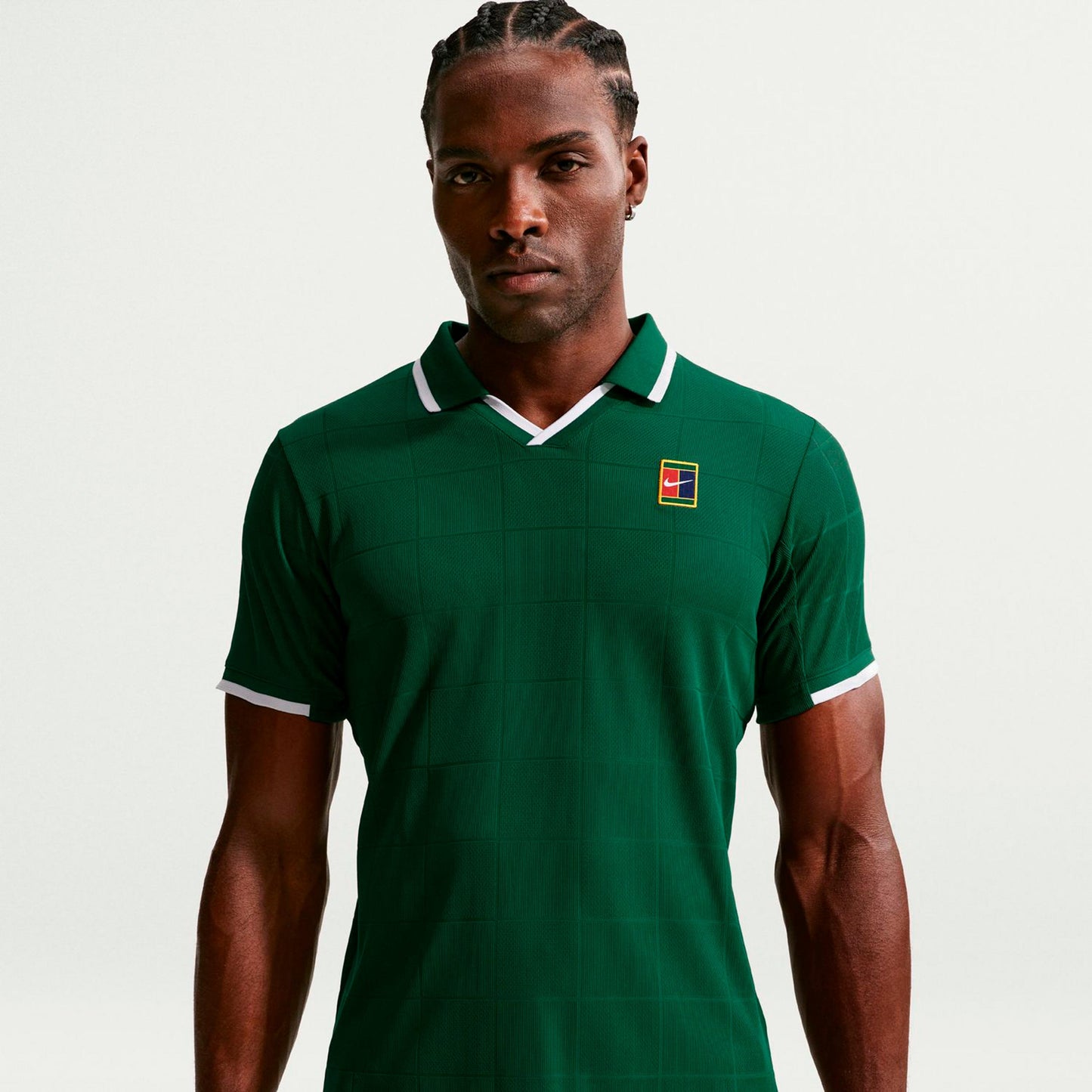 Nike Court Dri-Fit Advantage Slam Polo Uomini - verde scuro