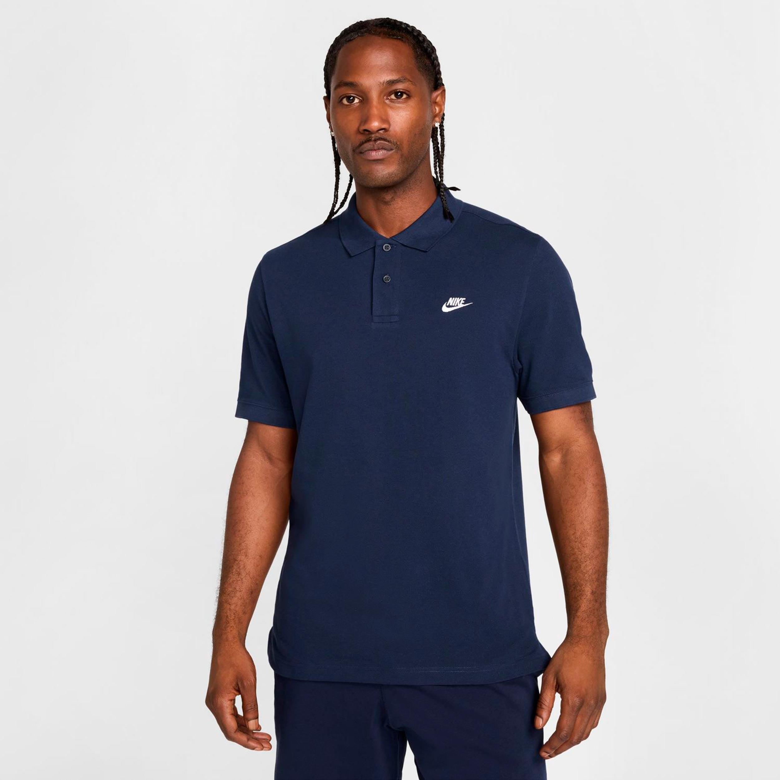 Nike Club Pique Polo Uomini - blu scuro