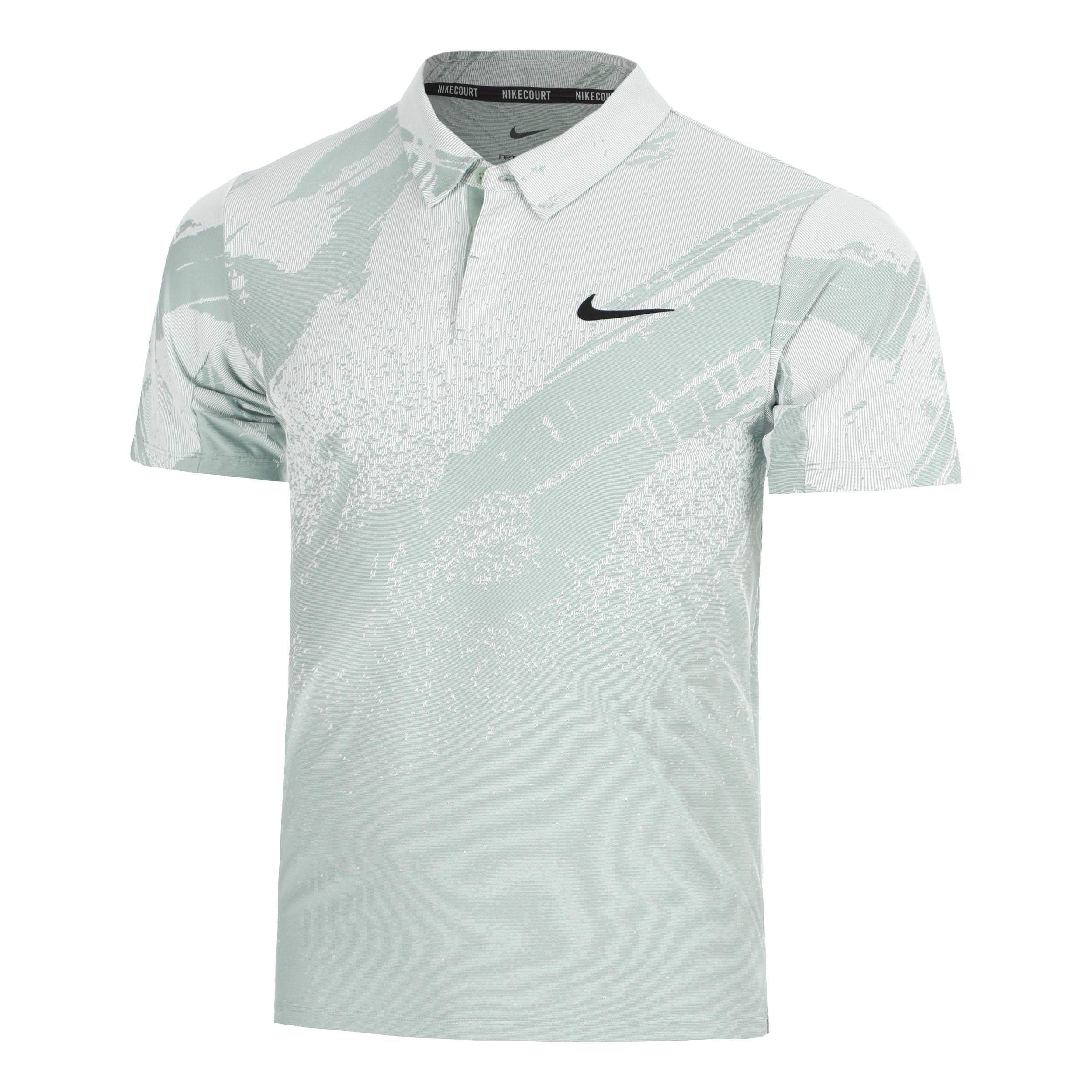 Nike Court Dri-Fit Advantage Slam Polo Uomini - grigio-verde, nero