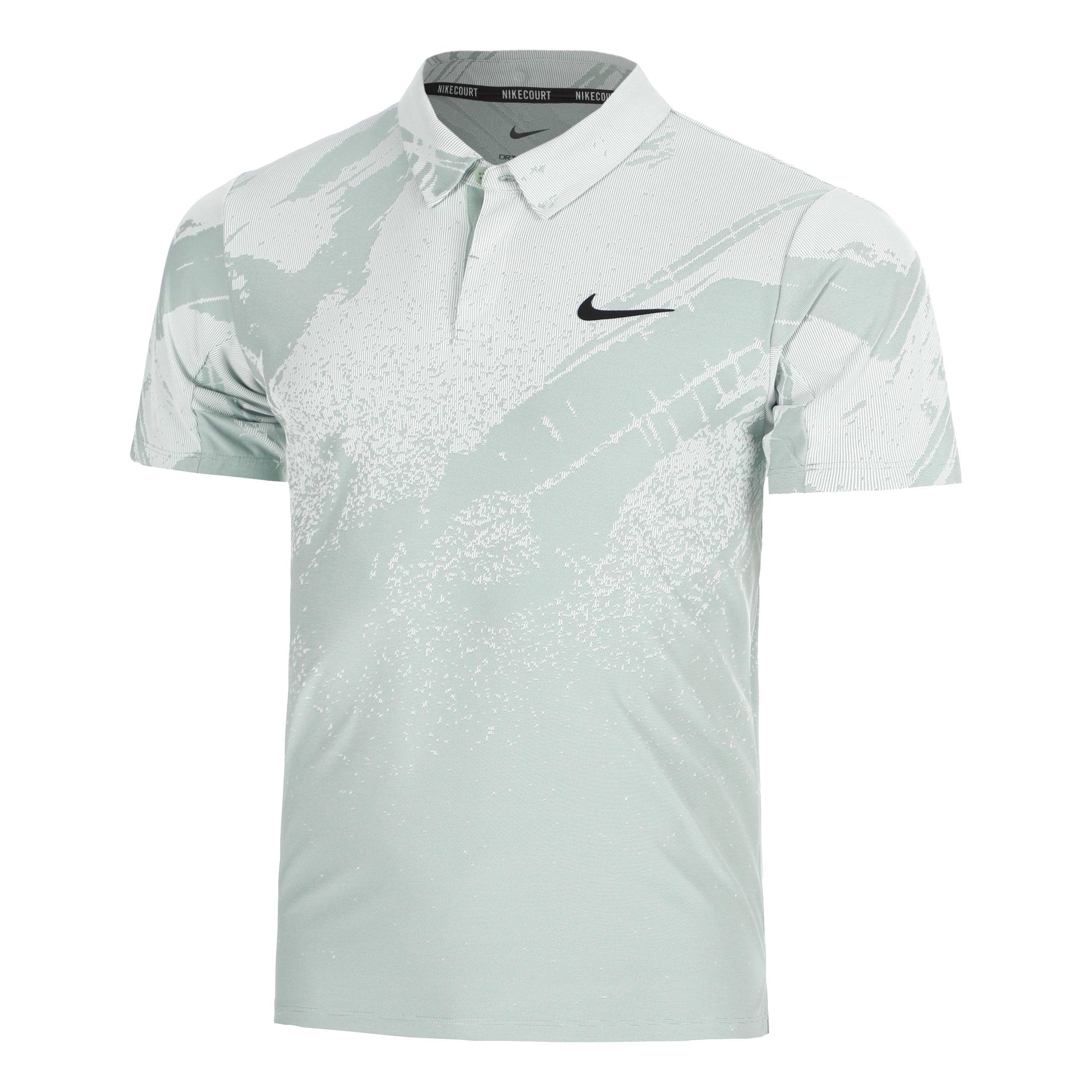 Nike Court Dri-Fit Advantage Slam Polo Uomini - grigio-verde, nero