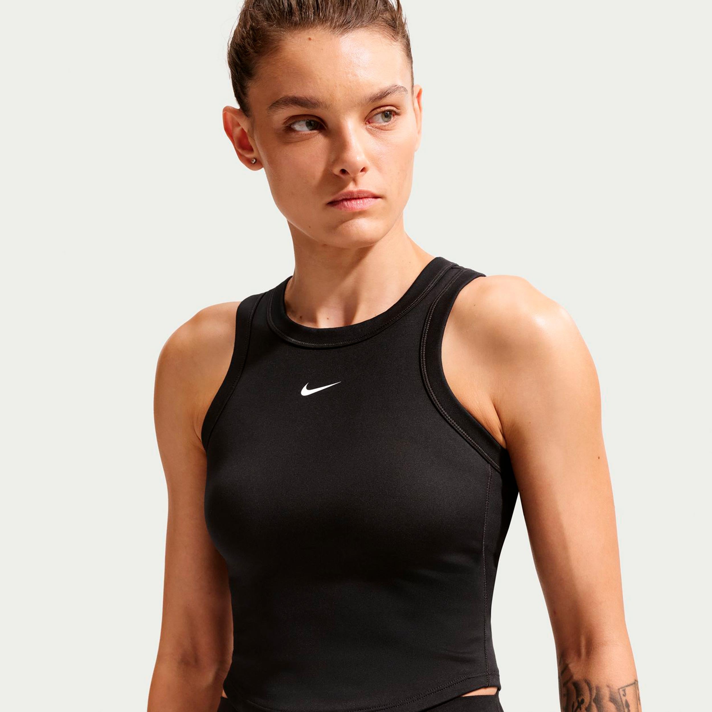 Nike One Fitted Dri-Fit Crop Canottiera Donna - nero