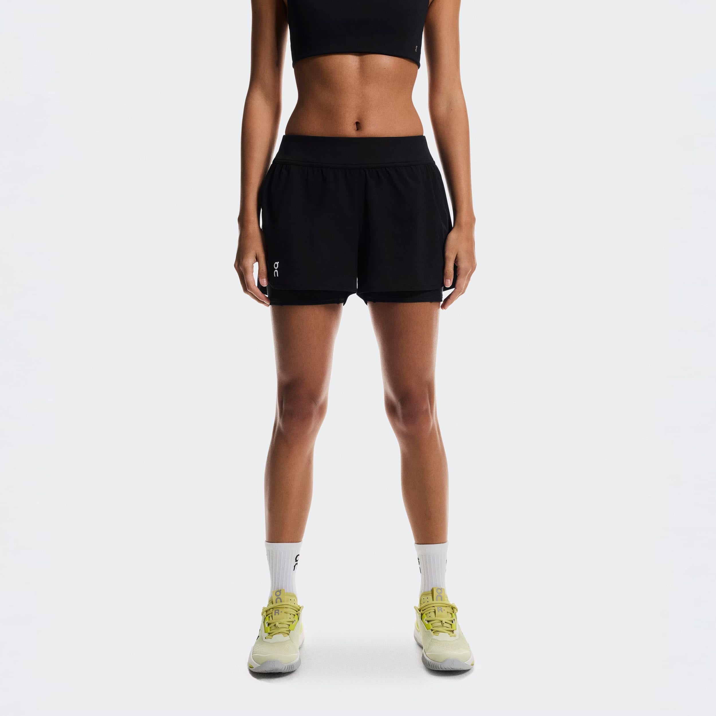 On 3" Court Shorts 2-in-1 Pantaloncini Donna - nero