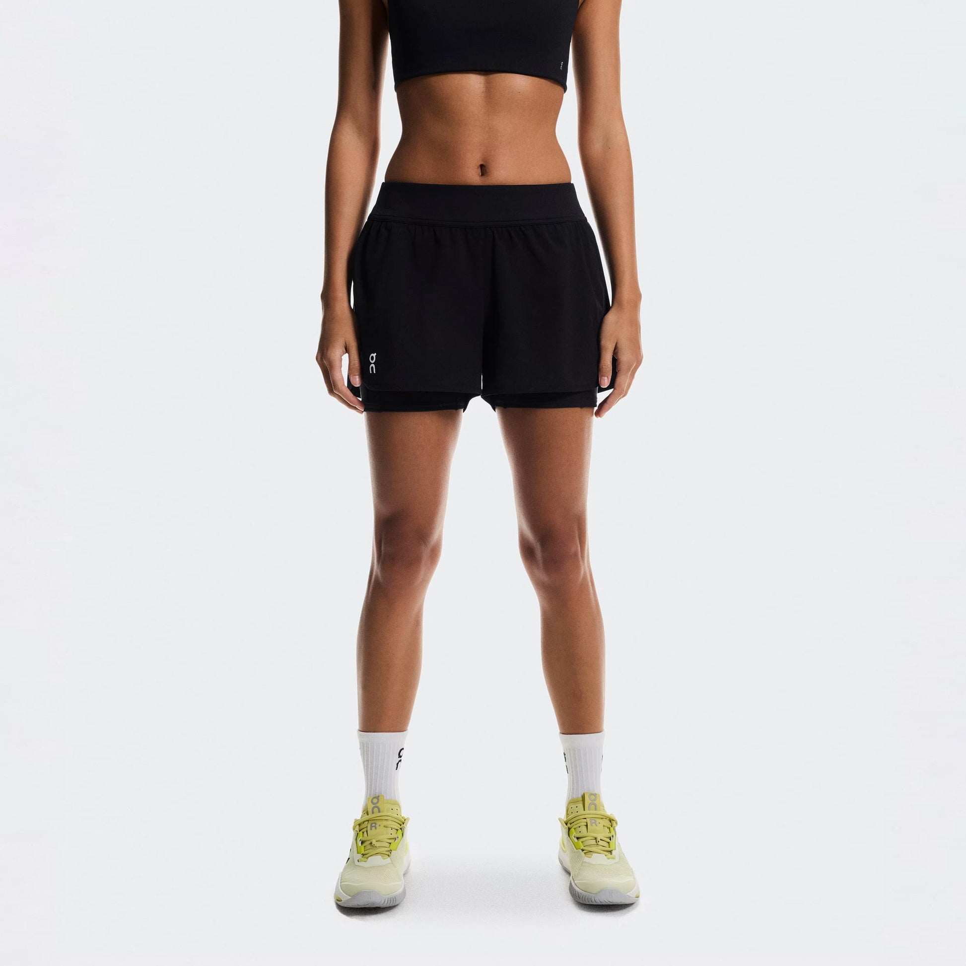 On 3" Court Shorts 2-in-1 Pantaloncini Donna - nero