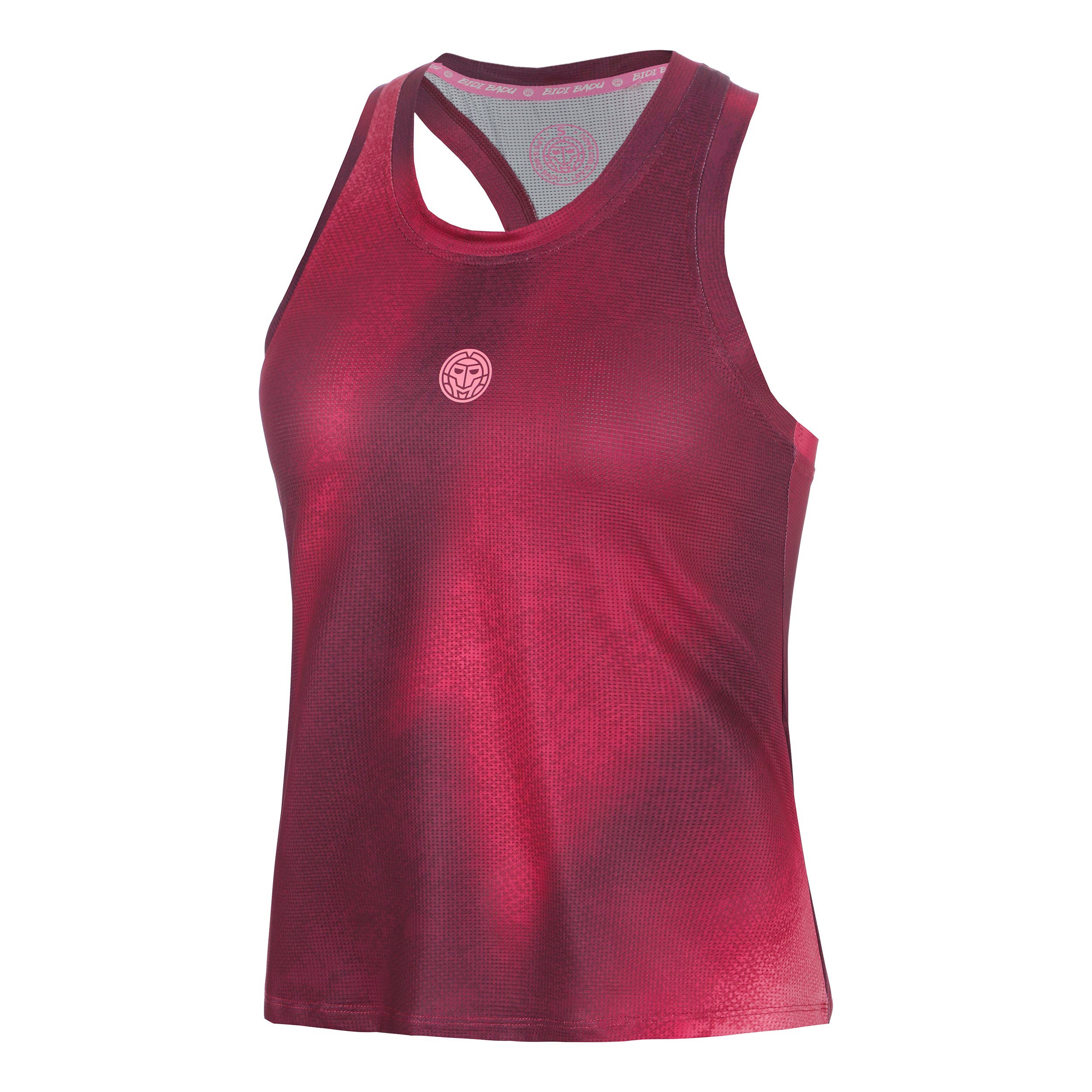 BIDI BADU Freeze Out Racerback Printed  Canottiera Donna - rosso scuro, rosa