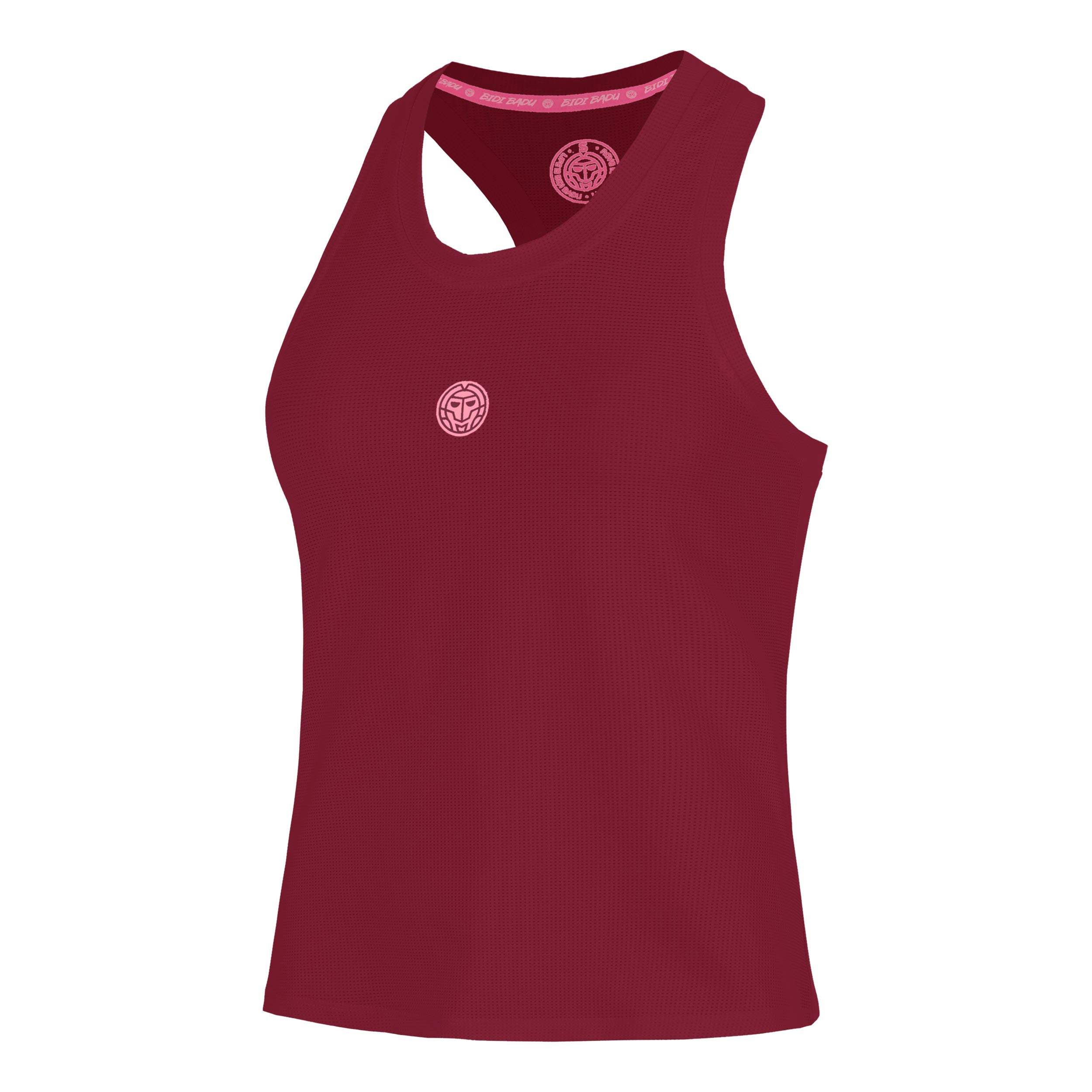 BIDI BADU Freeze Out Racerback Printed  Canottiera Donna - rosso scuro