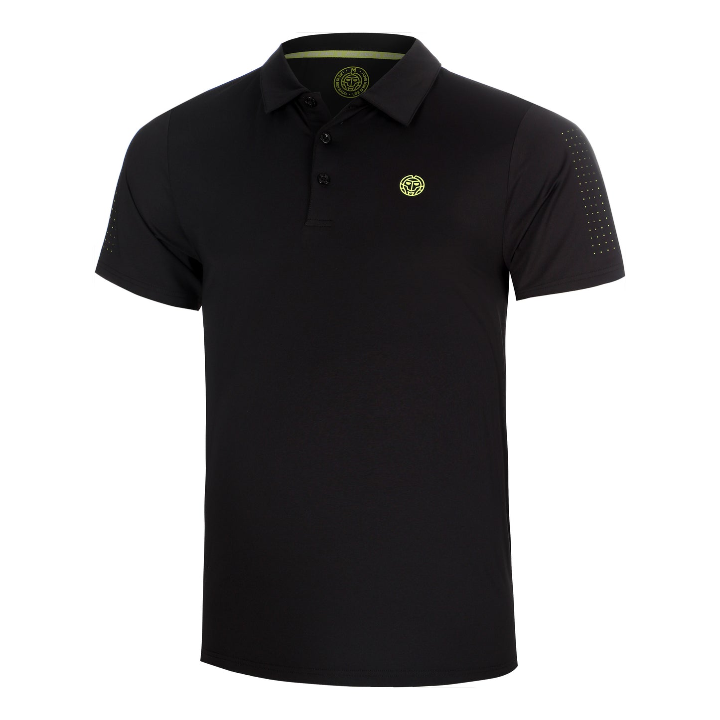 BIDI BADU Night Flash Lasercut Polo Uomini - nero