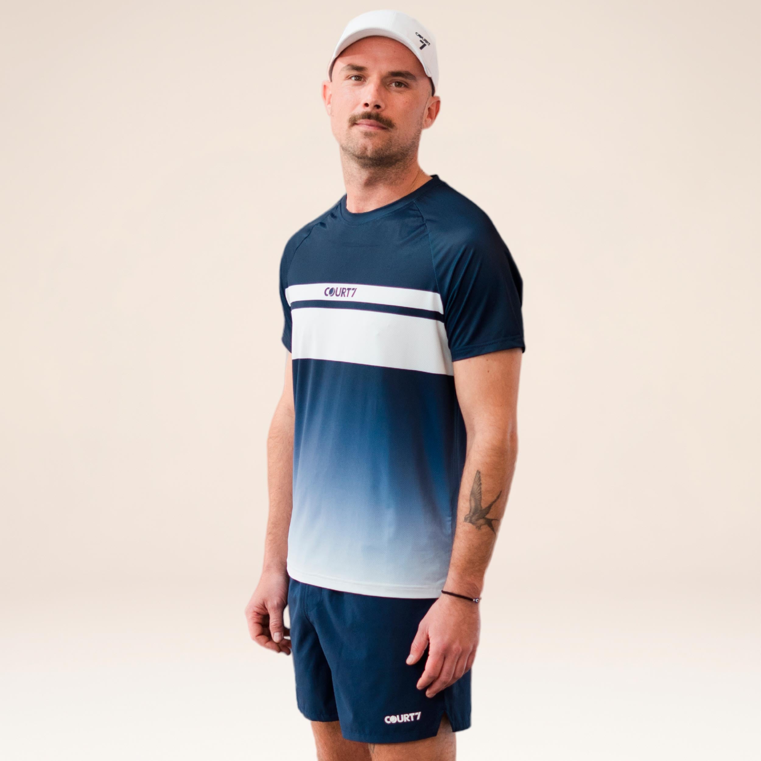 COURT7 Performance Gradient Stripe Maglietta Uomini - blu