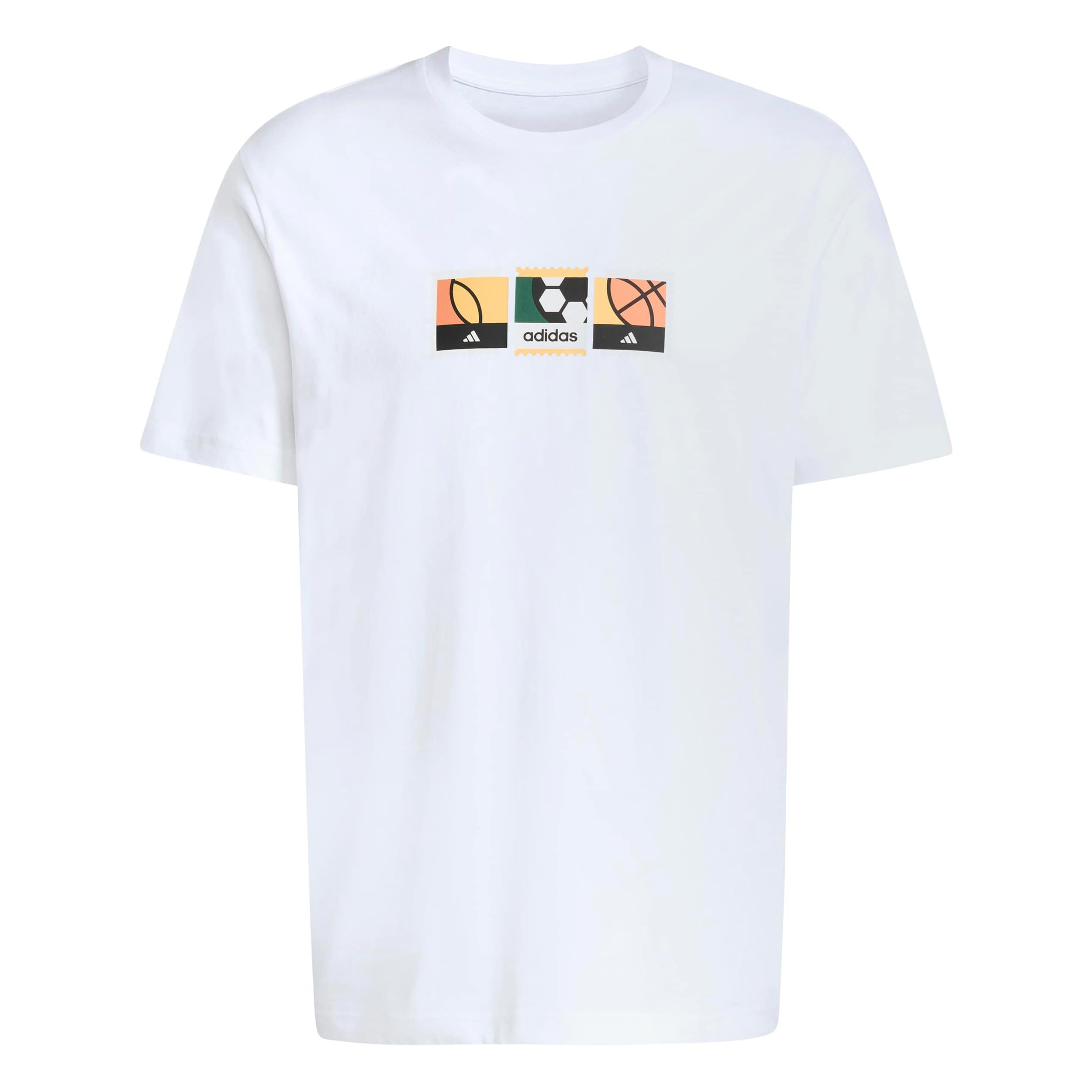 adidas MOS Stamps Graphic Maglietta Uomini - bianco, multicolore