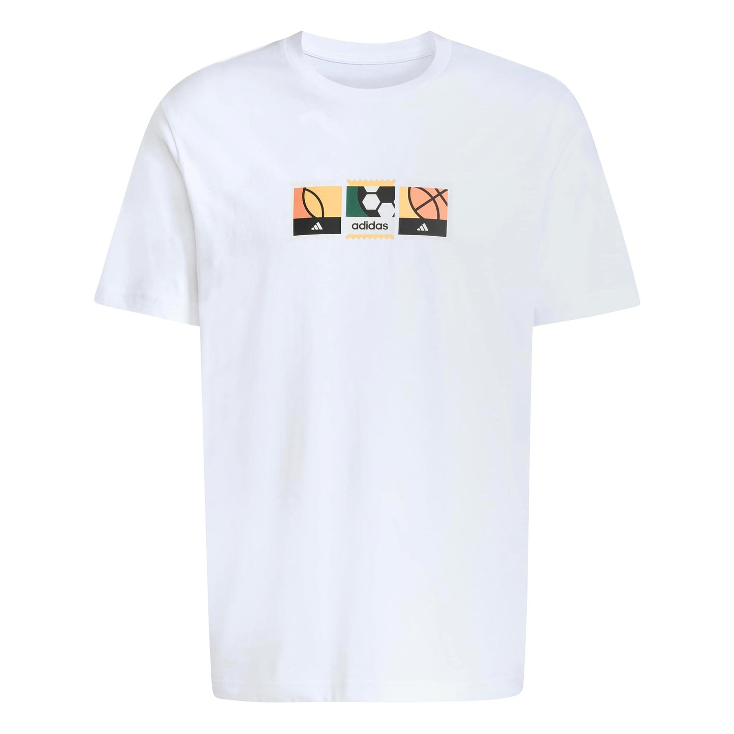 adidas MOS Stamps Graphic Maglietta Uomini - bianco, multicolore