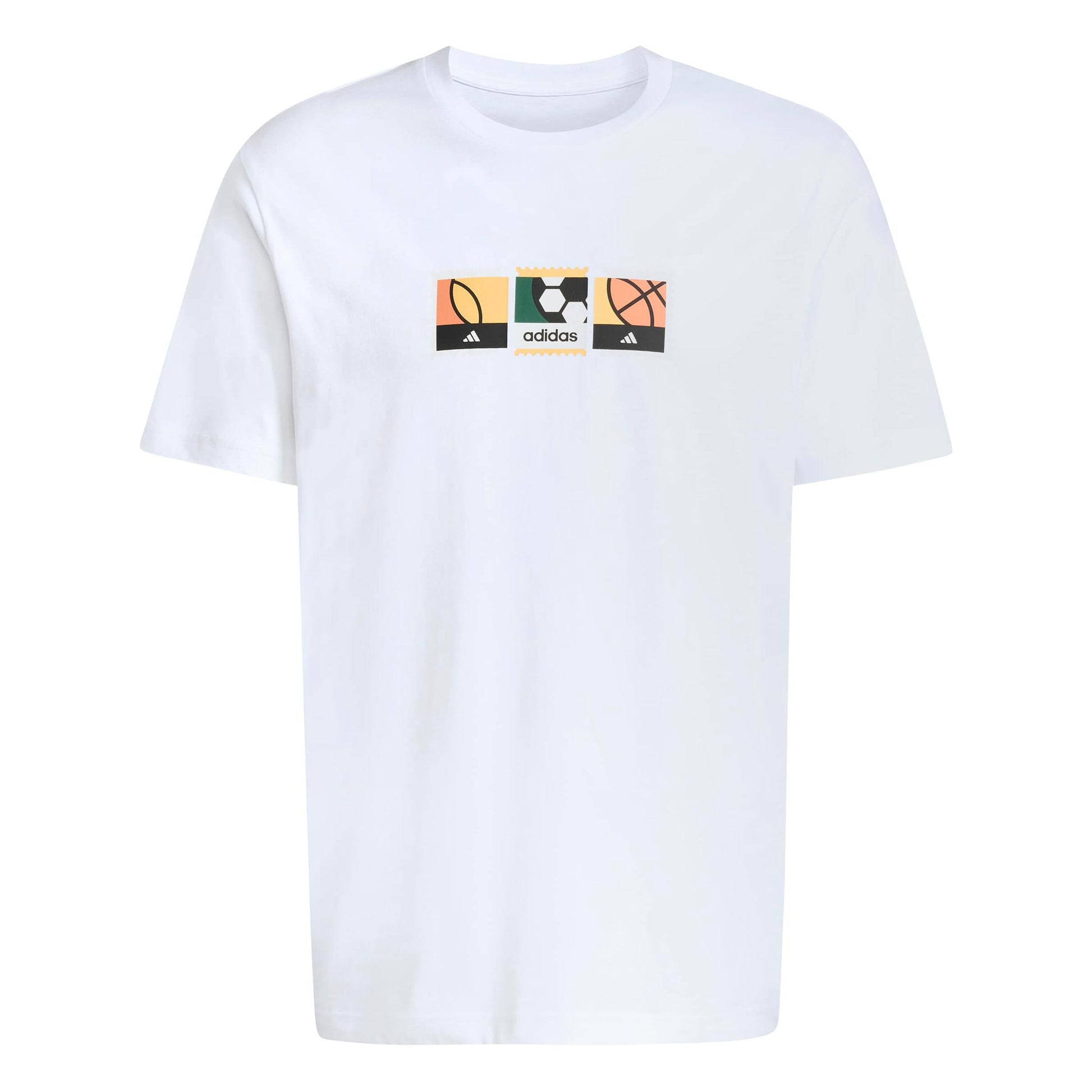 adidas MOS Stamps Graphic Maglietta Uomini - bianco, multicolore