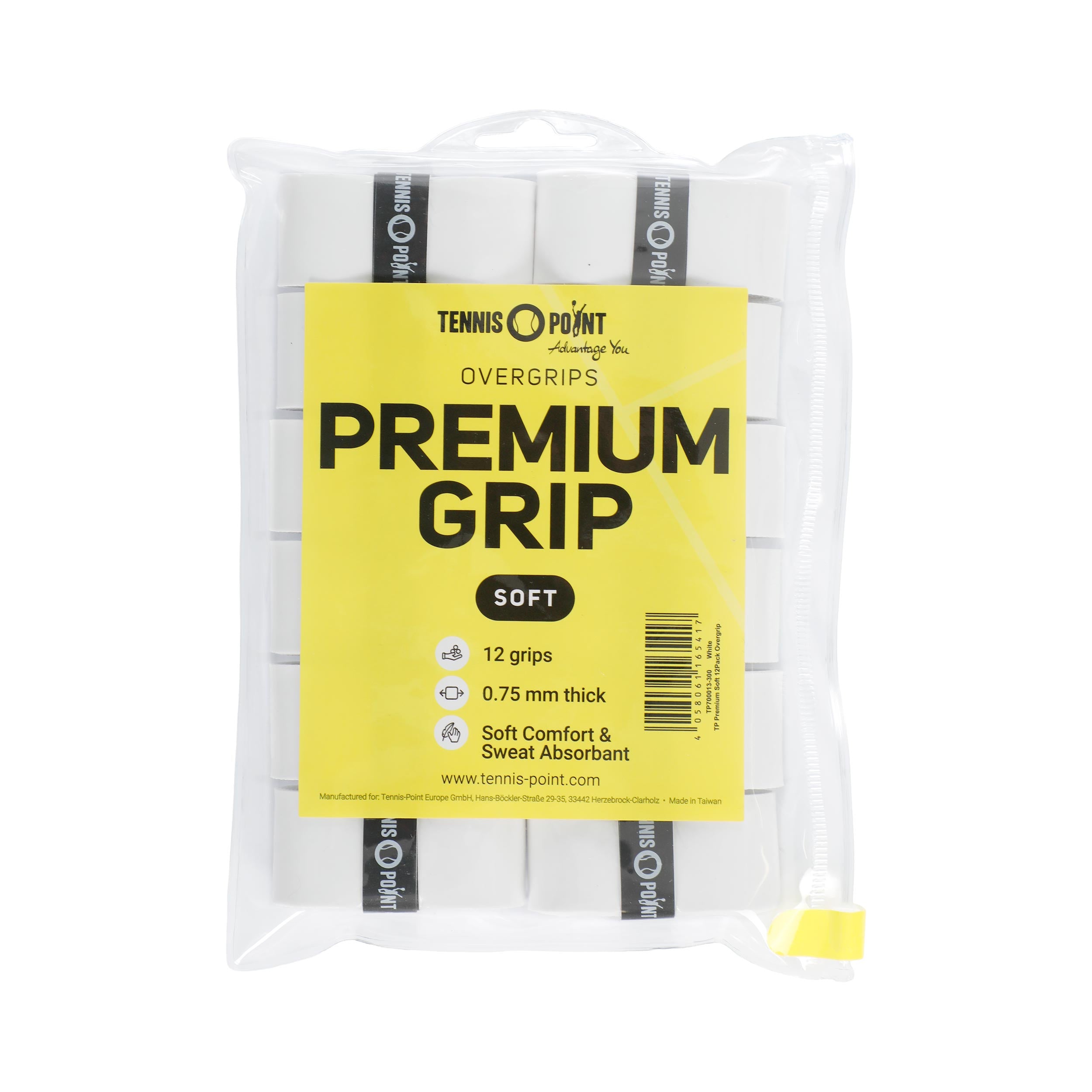 Tennis-Point Premium Soft Confezione da 12 - bianco