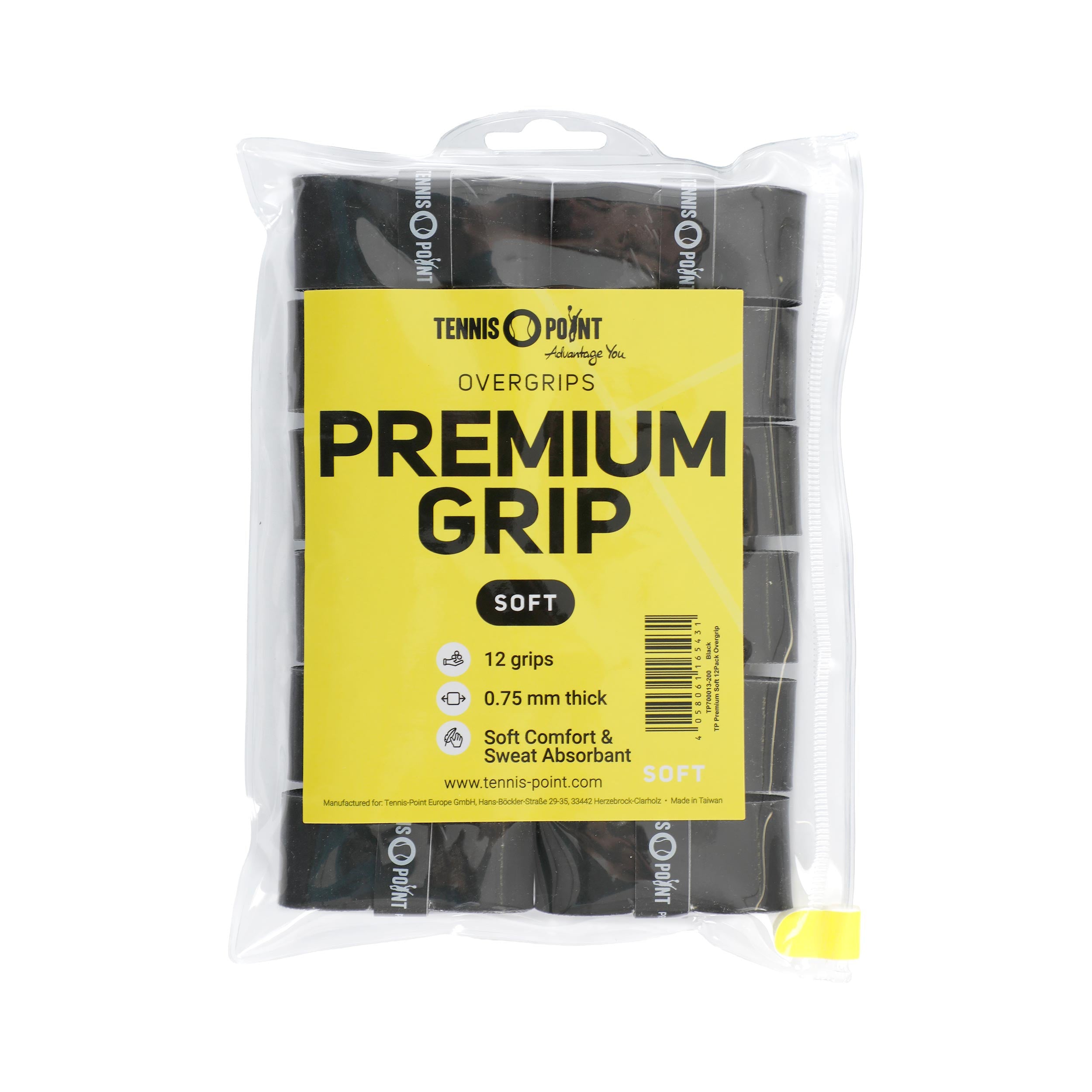Tennis-Point Premium Soft Confezione da 12 - nero