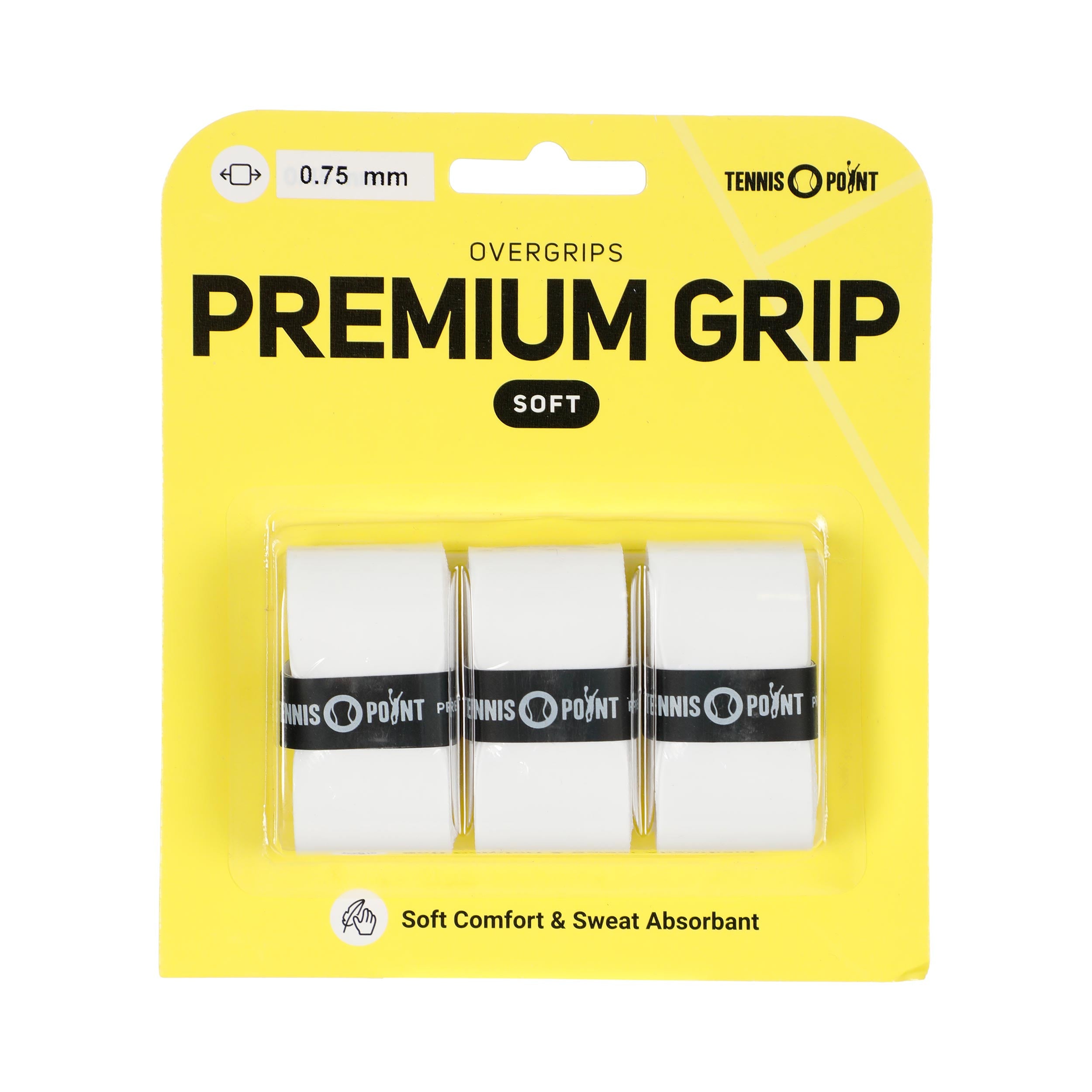 Tennis-Point Premium Soft Confezione da 3 - bianco