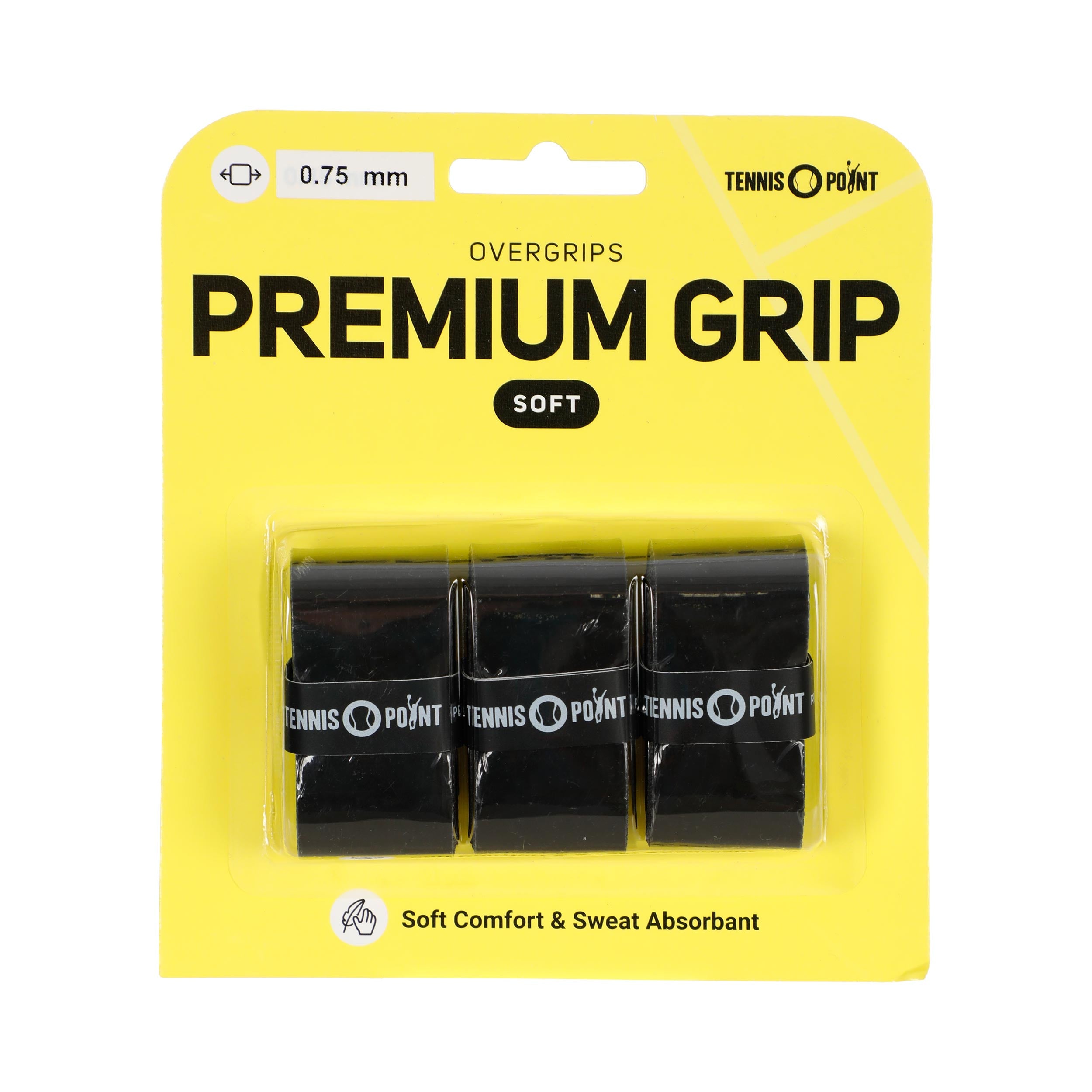 Tennis-Point Premium Soft Confezione da 3 - nero