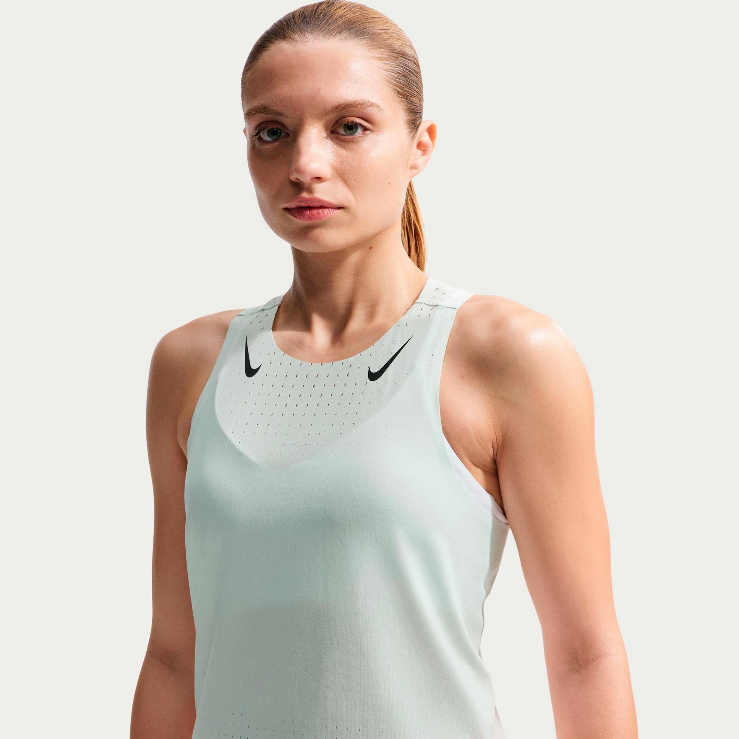Nike AeroSwift Camicia da corsa Donna - menta, nero