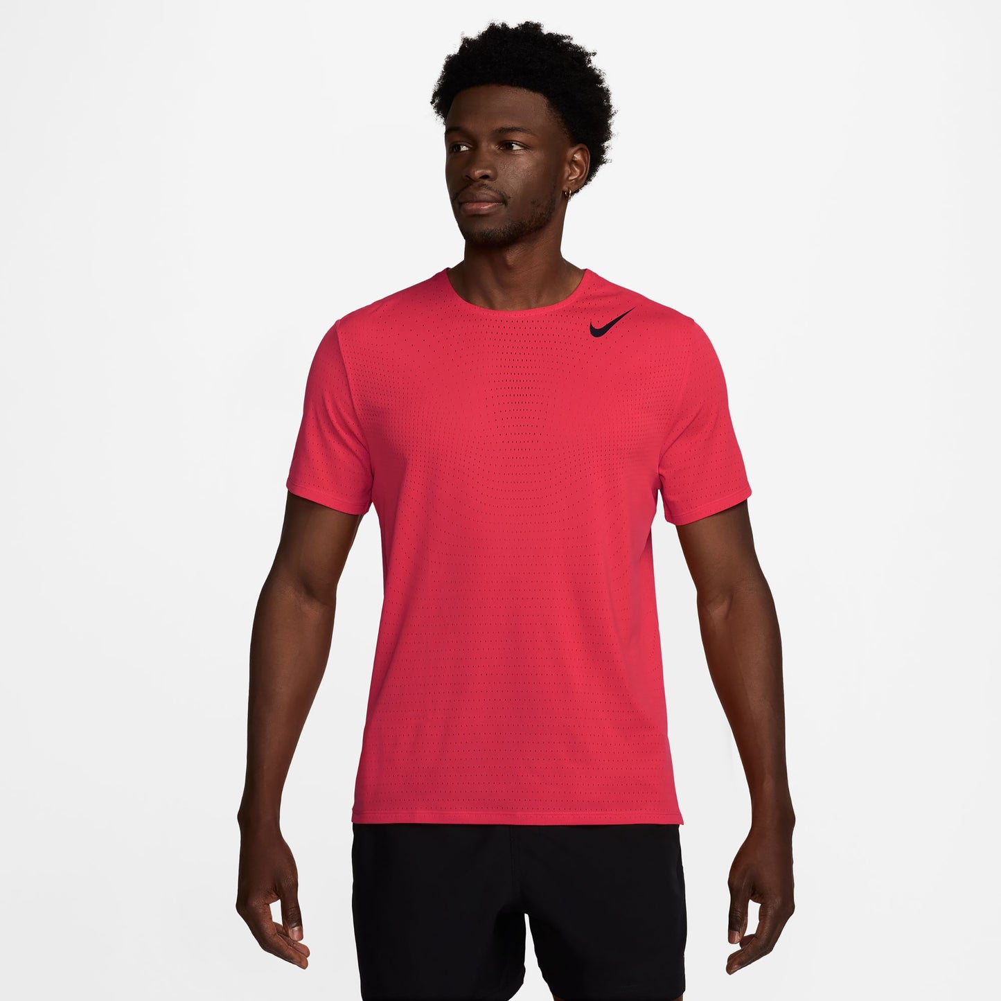 Nike AeroSwift  Camicia da corsa Uomini - rosso, nero