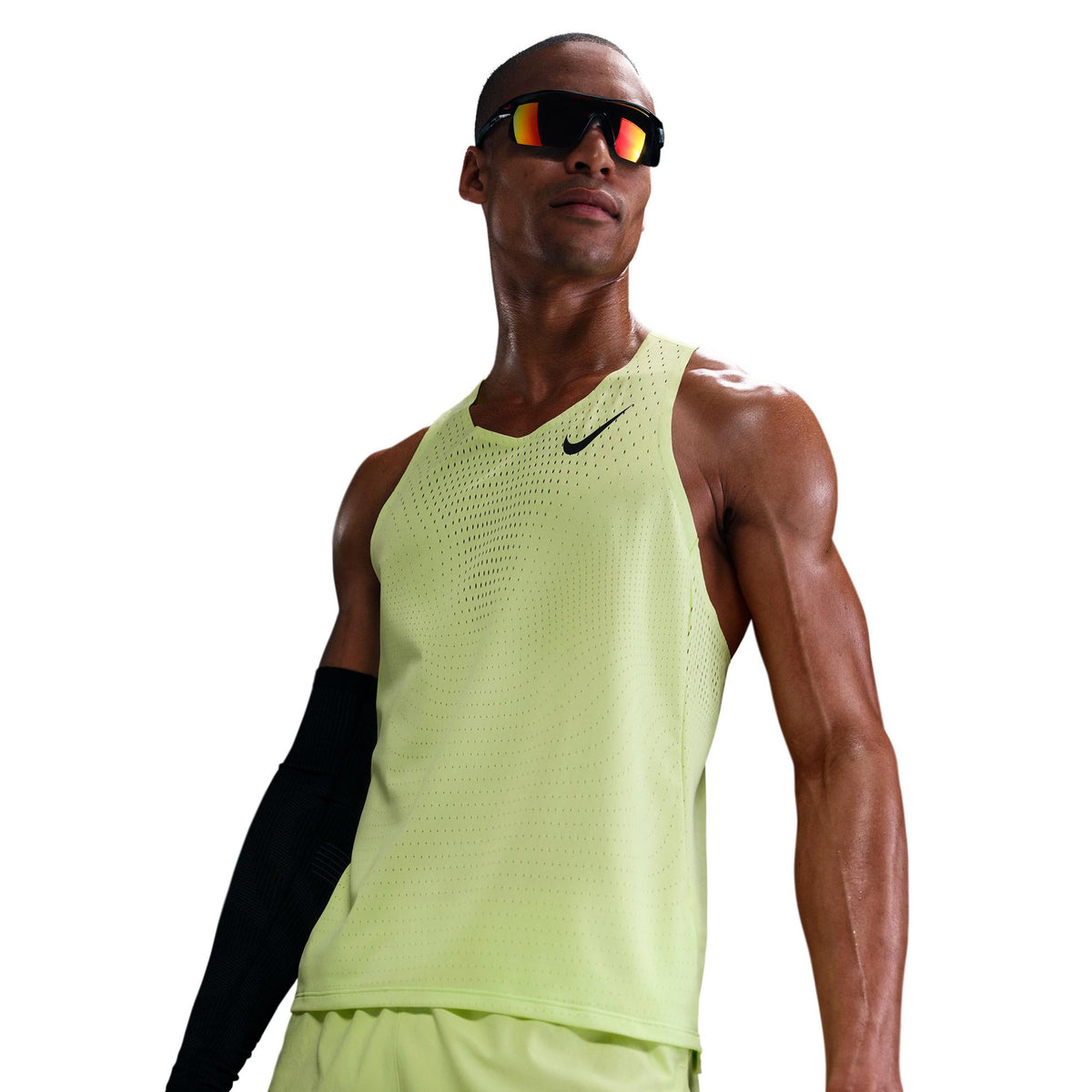 Nike AeroSwift  Camicia da corsa Uomini - giallo limone, nero